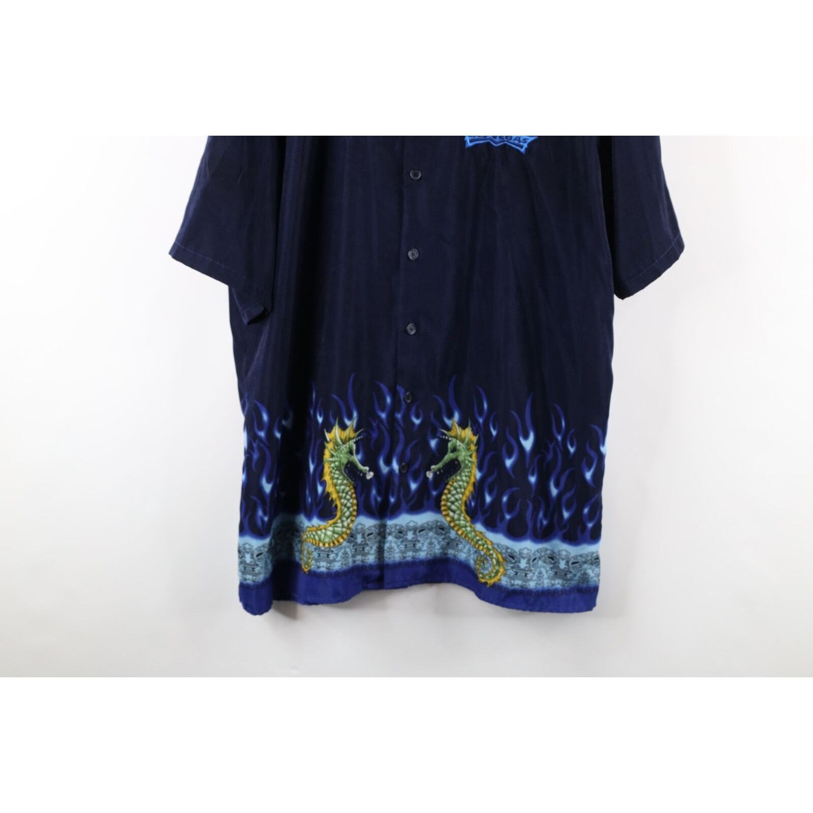 Vintage Vintage 90s Streetwear Las Vegas Tribal Flames Button Shirt Size US L / EU 52-54 / 3 - 3 Thumbnail
