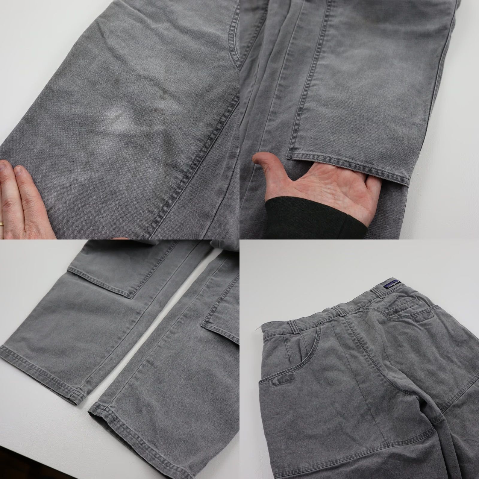 Patagonia VINTAGE Patagonia Stand Up Pants Mens 30 Gray Canvas Double Knee Work Denim Pants 30X32 Mens Jeans Denim Gray 80s 90s Styles Size US 30 / EU 46 - 9 Thumbnail
