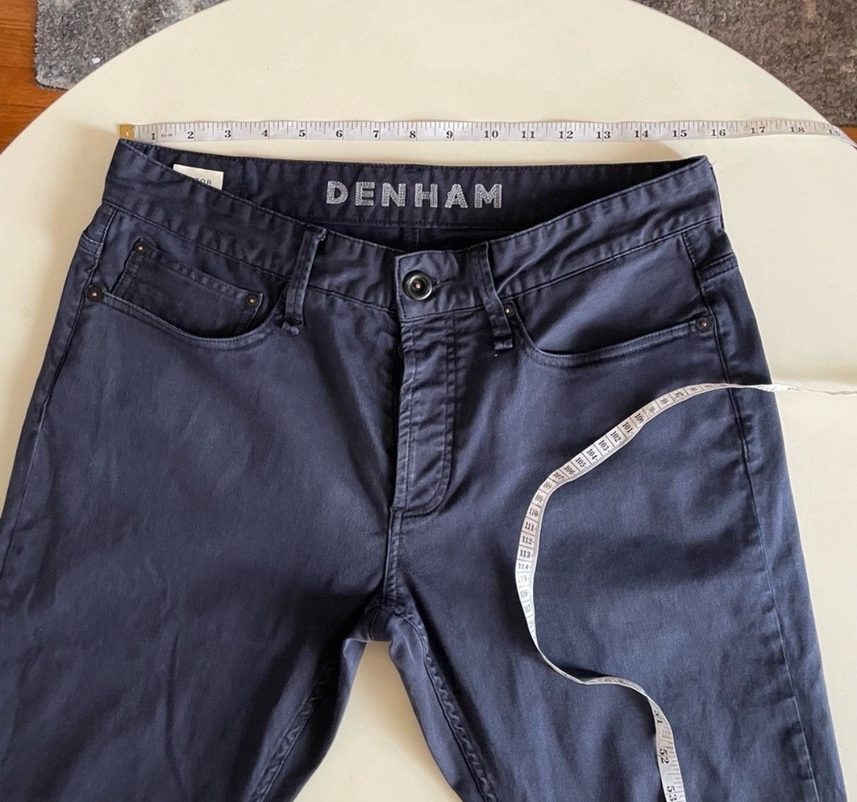 DENHAM Men’s Denham Razor Slim Fit Chino Pants - Navy 32x32 Size US 32 / EU 48 - 4 Thumbnail
