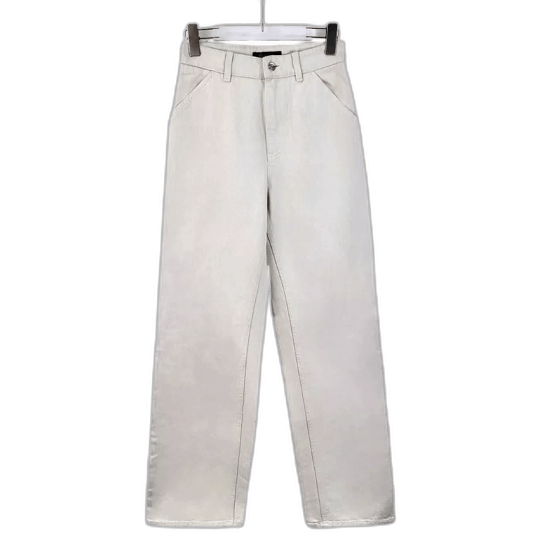 Loro Piana Loro Piana White Logo Cotton Wide Leg Jeans Size US 38 / EU 54 - 1 Thumbnail
