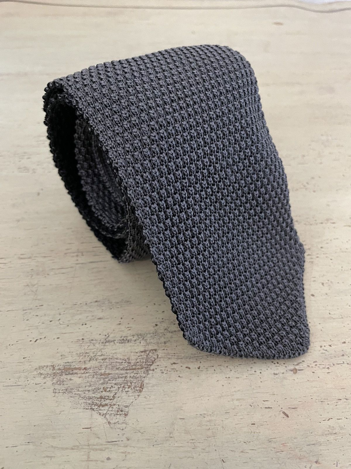 Tom Ford Knitted Silk Tie in Gray Size ONE SIZE - 6 Thumbnail