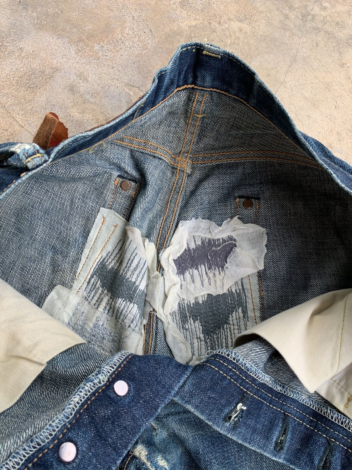 Japanese Brand × Vintage Vintage Go West Yellow divsion Selvedge distressed denim Size US 30 / EU 46 - 12 Thumbnail