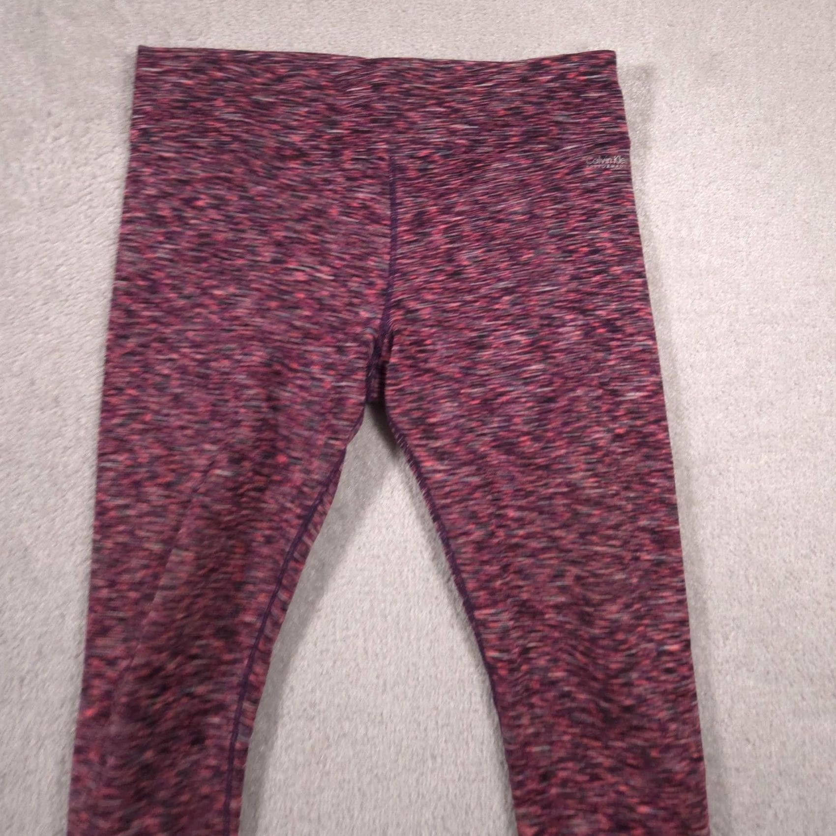 Calvin Klein Calvin Klein Performance Leggings Womens XL Purple Thermal Ankle Quick Dry Size 40" / US 18 - 3 Thumbnail