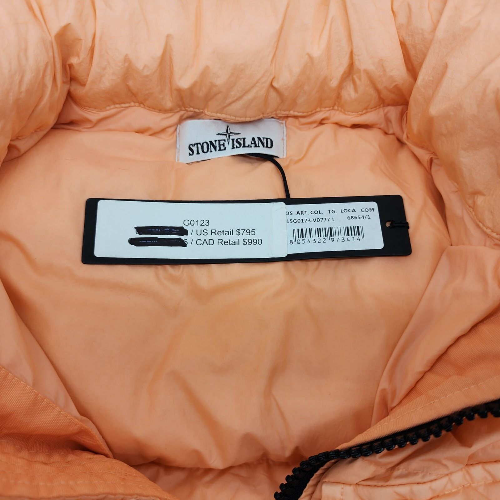 Stone Island Down Vest Orange Large $795 Size US L / EU 52-54 / 3 - 5 Thumbnail