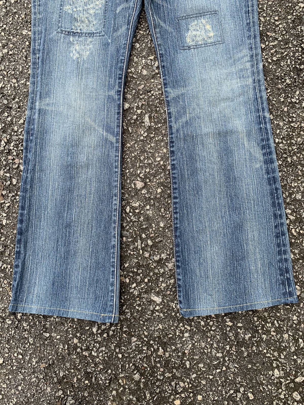 Edwin FLARE💥 EDWIN XV PUNK FADED RUSTY JAPANESE DISTRESSED DENIM🎌☠️ Size US 30 / EU 46 - 6 Thumbnail