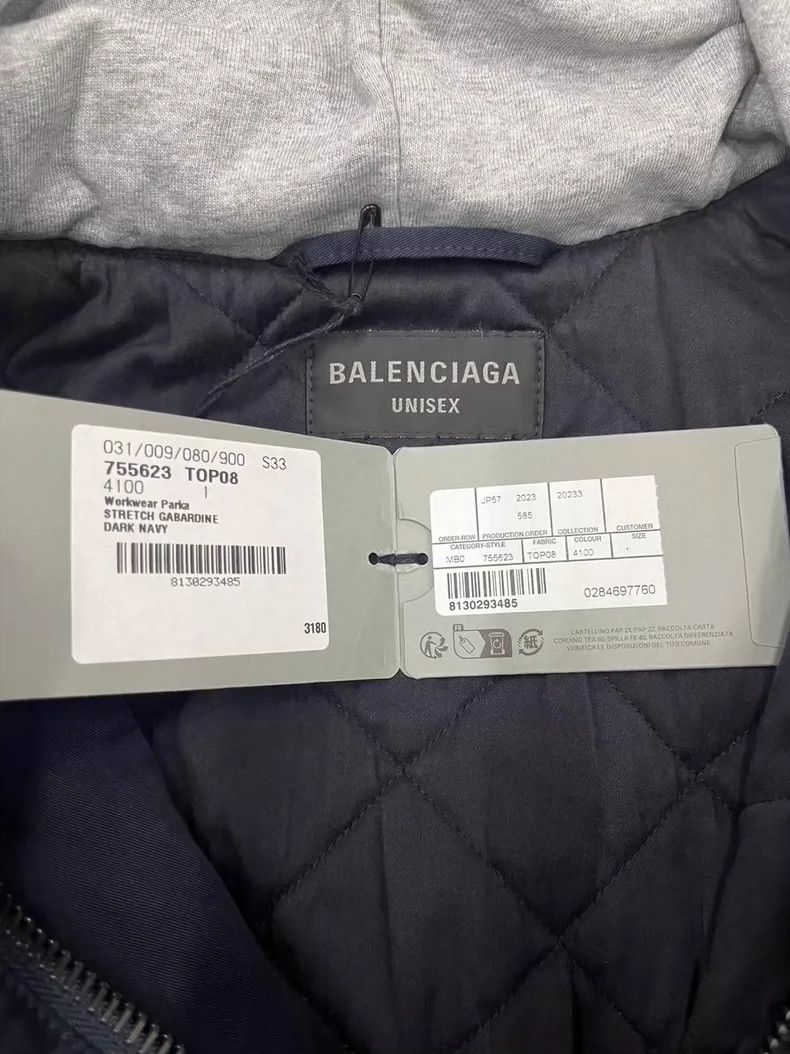 Balenciaga Balenciaga Worn overalls patchwork hooded long-sleeved jac Size US S / EU 44-46 / 1 - 5 Thumbnail
