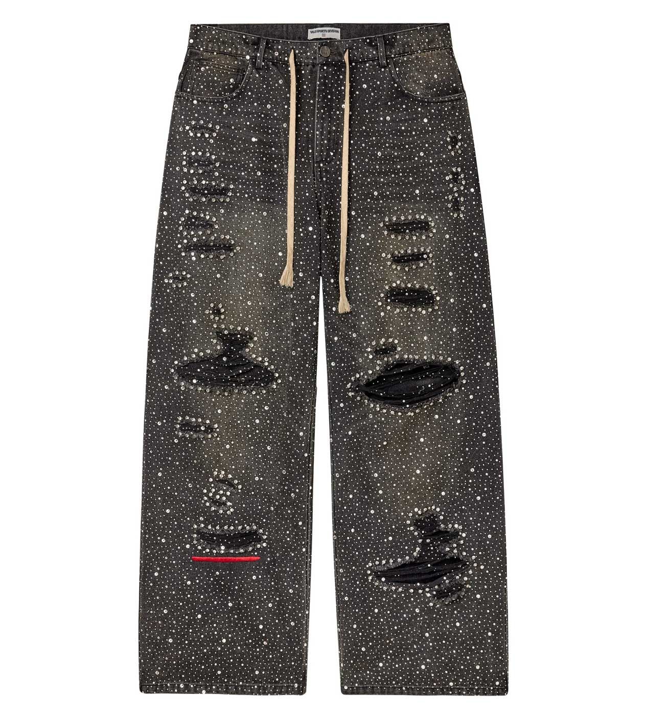 Forever Iced Out Denim Pants Black