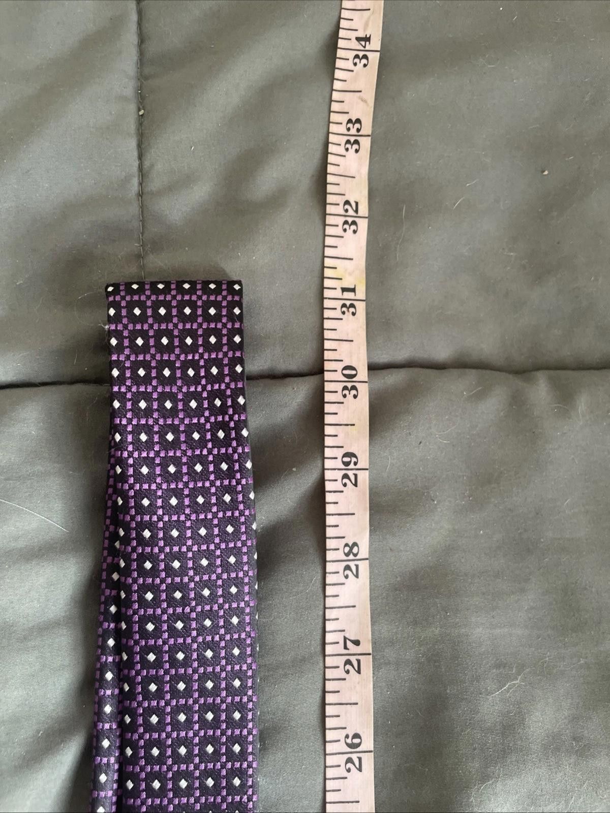 Designer Park Avenue Sterling Purple Mens Neck Tie Size ONE SIZE - 5 Thumbnail