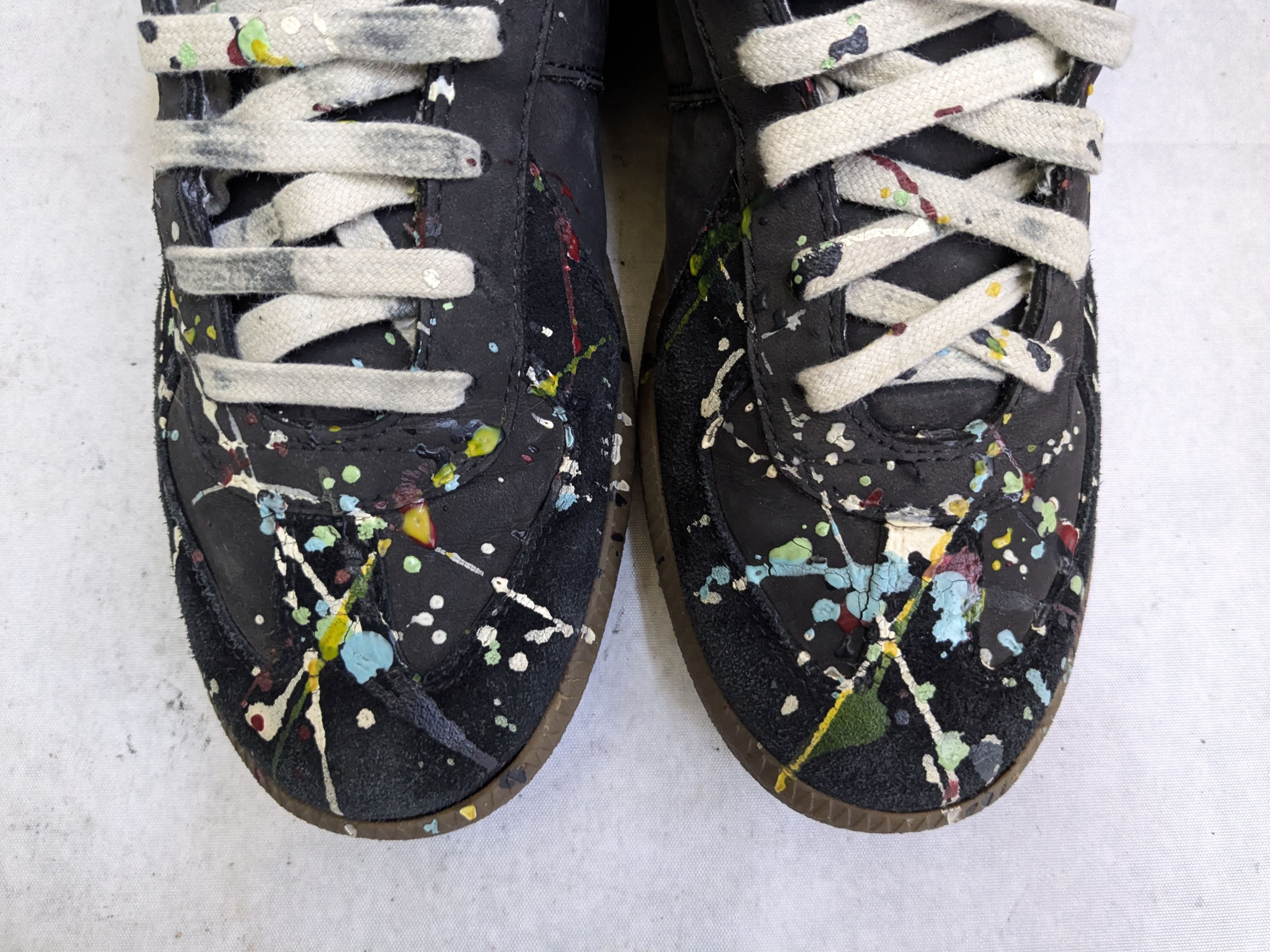 Maison Margiela Maison Margiela Replica GAT Paint Splatter Black 7 40 Low Size US 7 / EU 40 - 2 Thumbnail