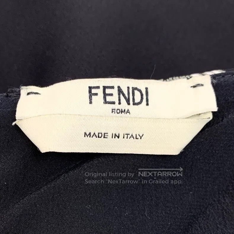 Fendi Fendi Black Floral Print Round Neck Sleeveless Dress Size XS / US 0-2 / IT 36-38 - 5 Thumbnail