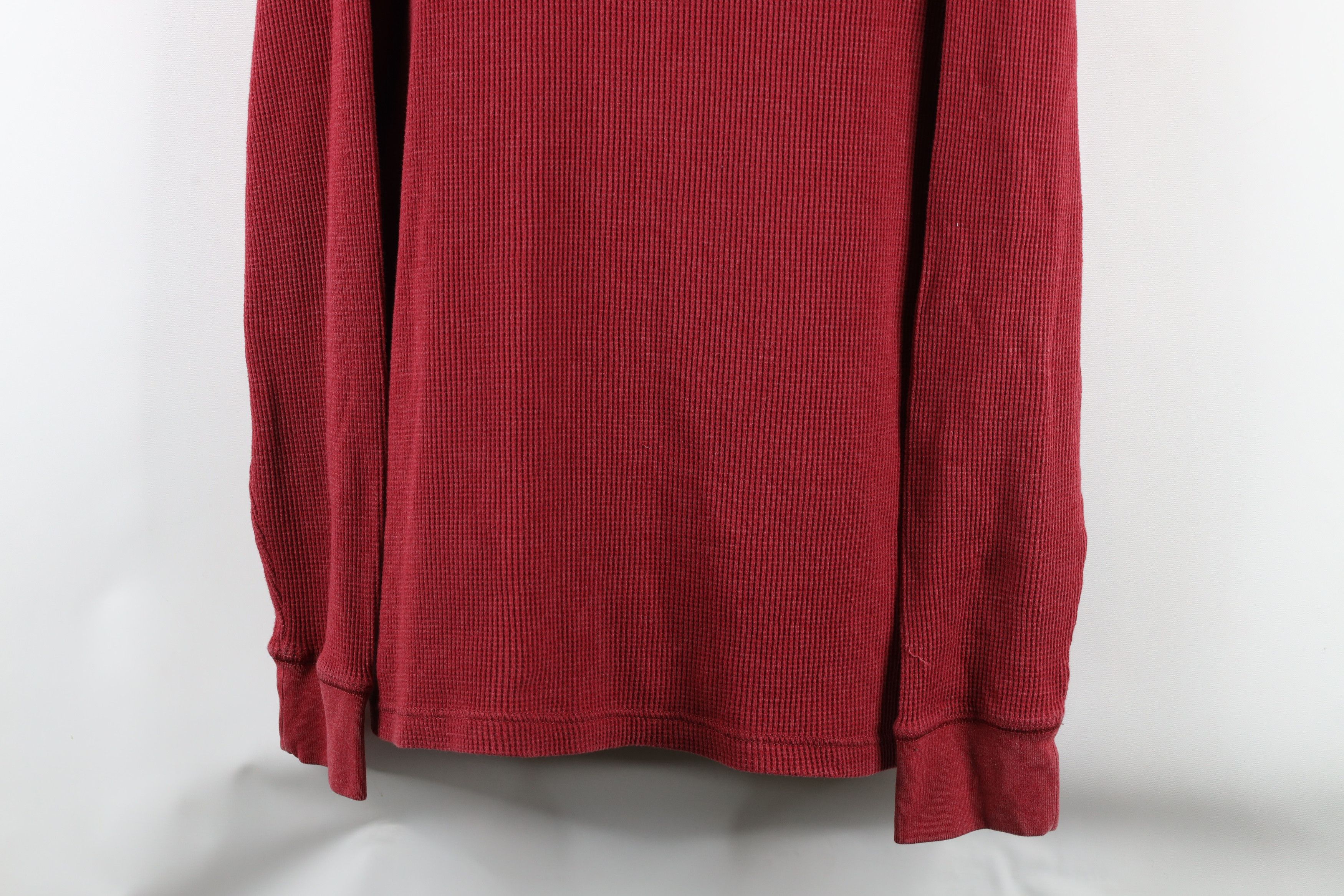 Lands' End × Vintage Vintage Lands End Waffle Knit Long Sleeve T-Shirt Red Size US XL / EU 56 / 4 - 3 Thumbnail