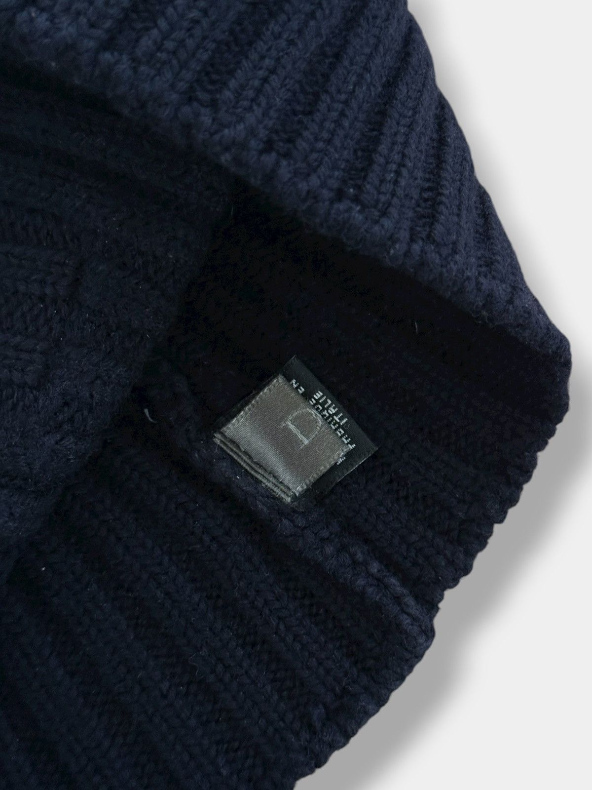 Dior Dior homme leather patch logo dark blue beanie Size ONE SIZE - 3 Thumbnail