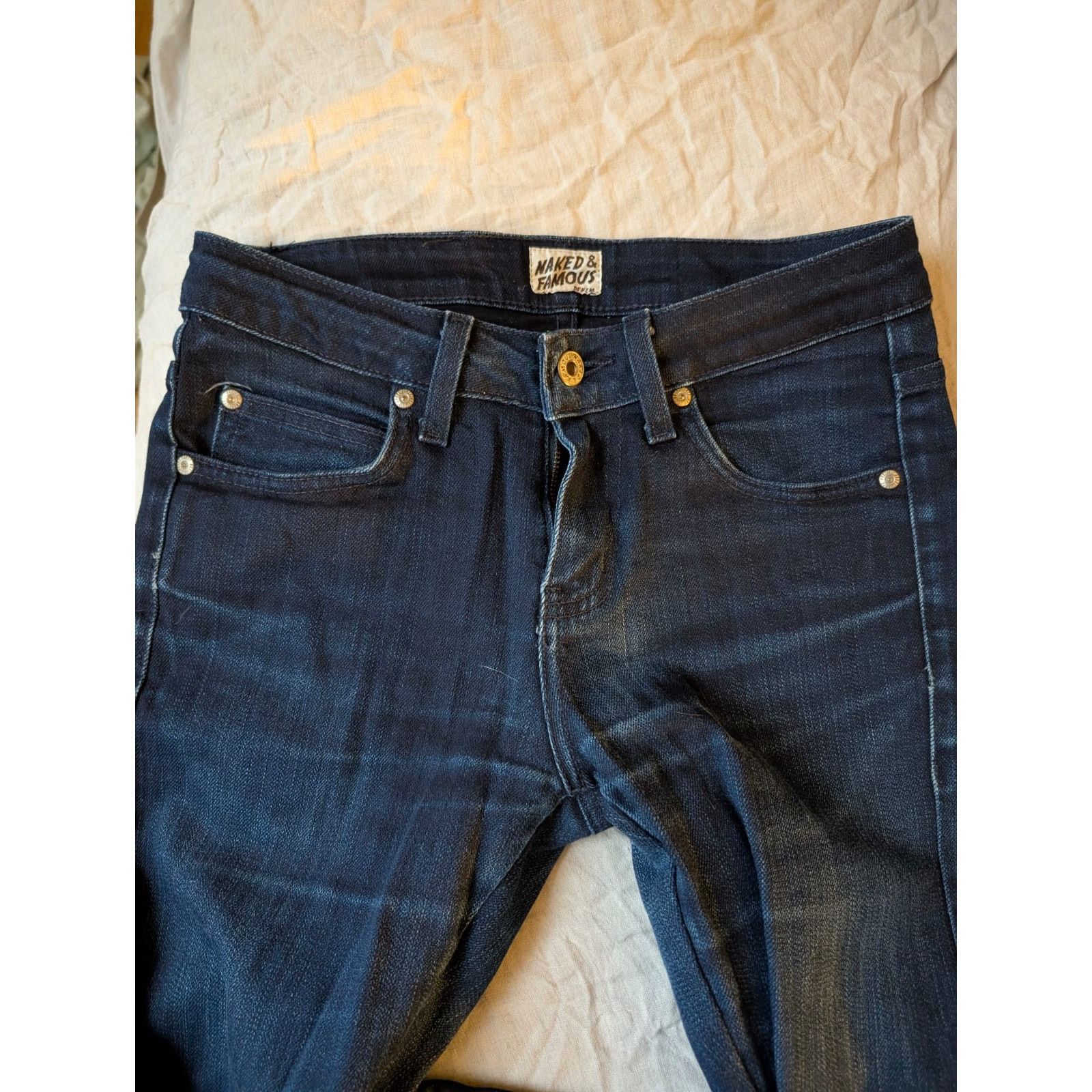 Naked & Famous Skinny Guy - Midnight Power Stretch (29) Size US 29 - 5 Thumbnail