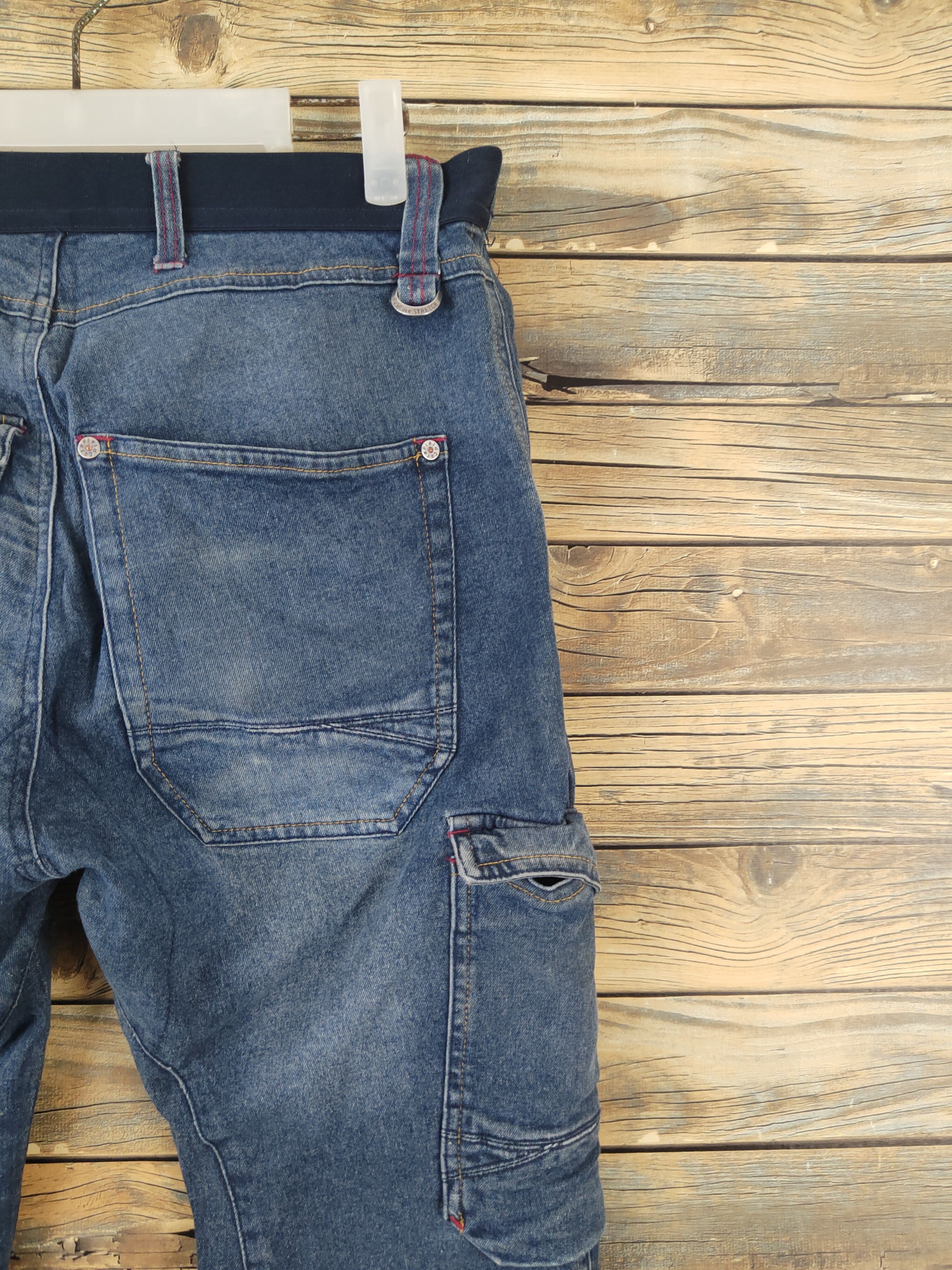 Japanese Brand FieldCore Distressed Ripped cargo denim Jeans #W1861 Size US 30 / EU 46 - 10 Thumbnail
