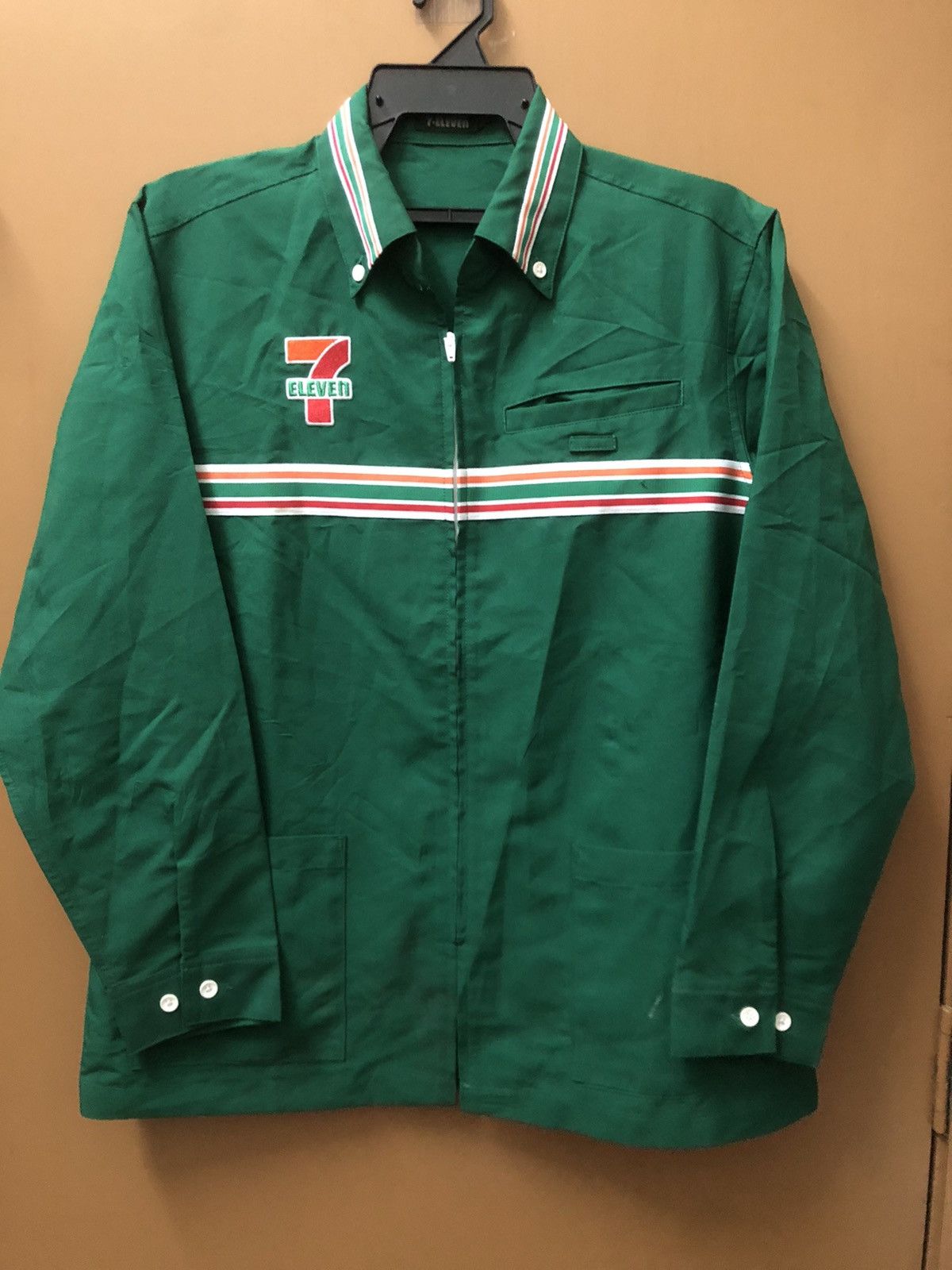 Japanese Brand × Vintage Vintage 90s 7eleven embroidery zipper worker uniform Size US M / EU 48-50 / 2 - 3 Thumbnail