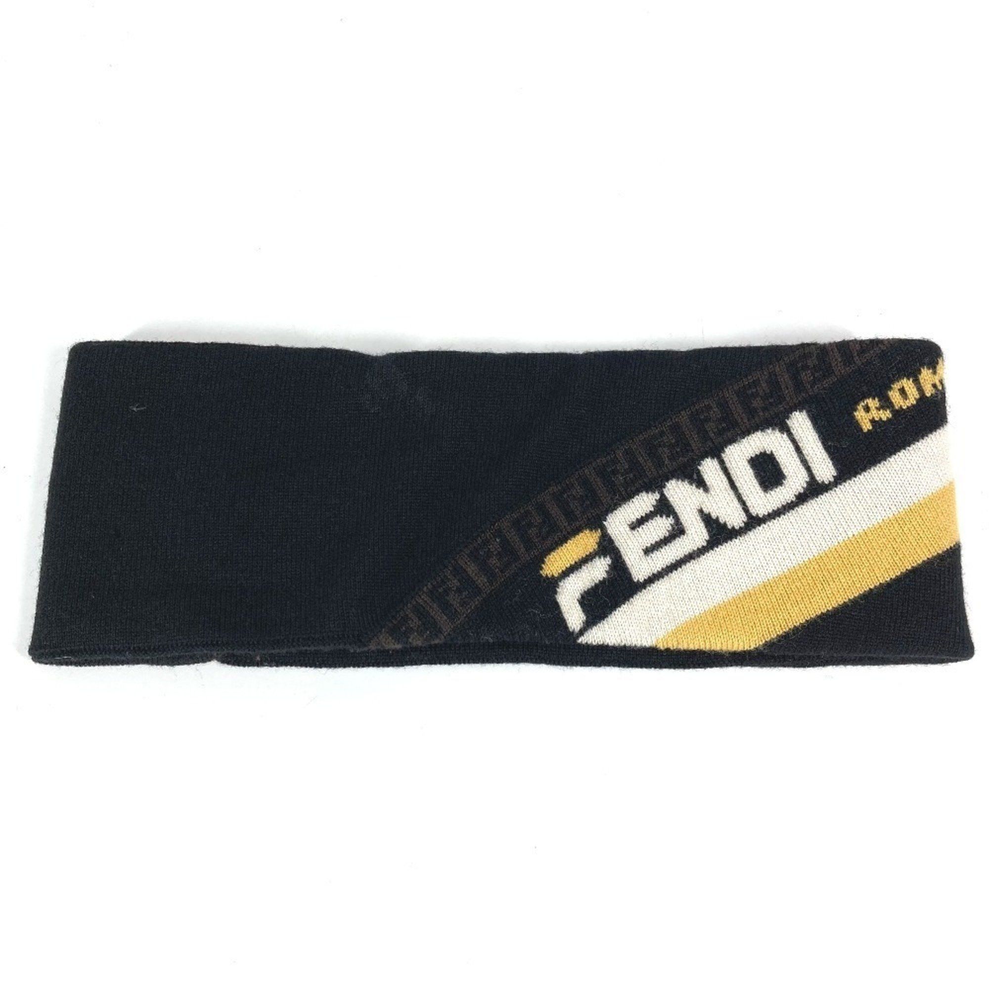 FENDI FXS385 Logo Headband, Wool, Unisex, Black display picture 1