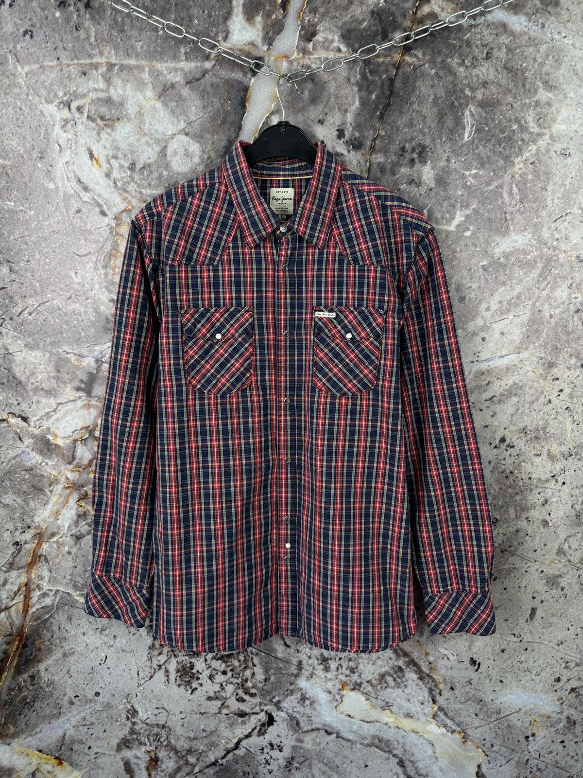 Pepe Jeans Men’s Pepe Jeans London Long Sleeve Shirt Button Up Size L Size US L / EU 52-54 / 3 - 2 Thumbnail