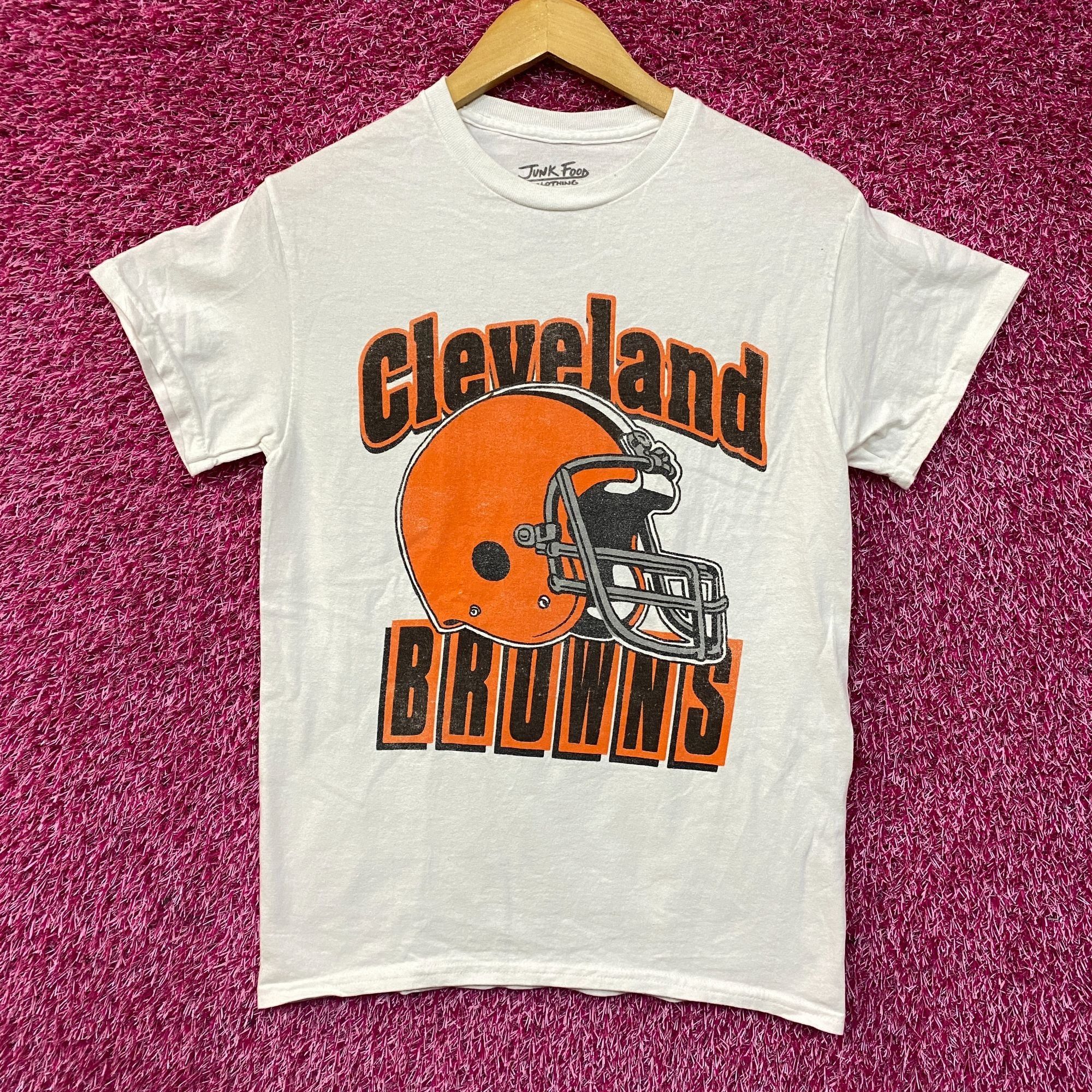 Junk Food Junk Food Clothing NFL Cleveland Browns Throwback Helmet T-S Size US XS / EU 42 / 0 - 1 Thumbnail