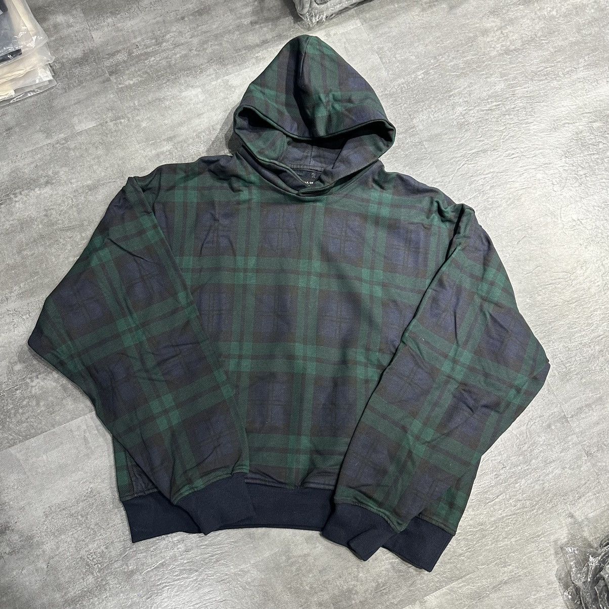 Fear of God Fear of God 5th Plaid Everyday Hoodie Green Grailed