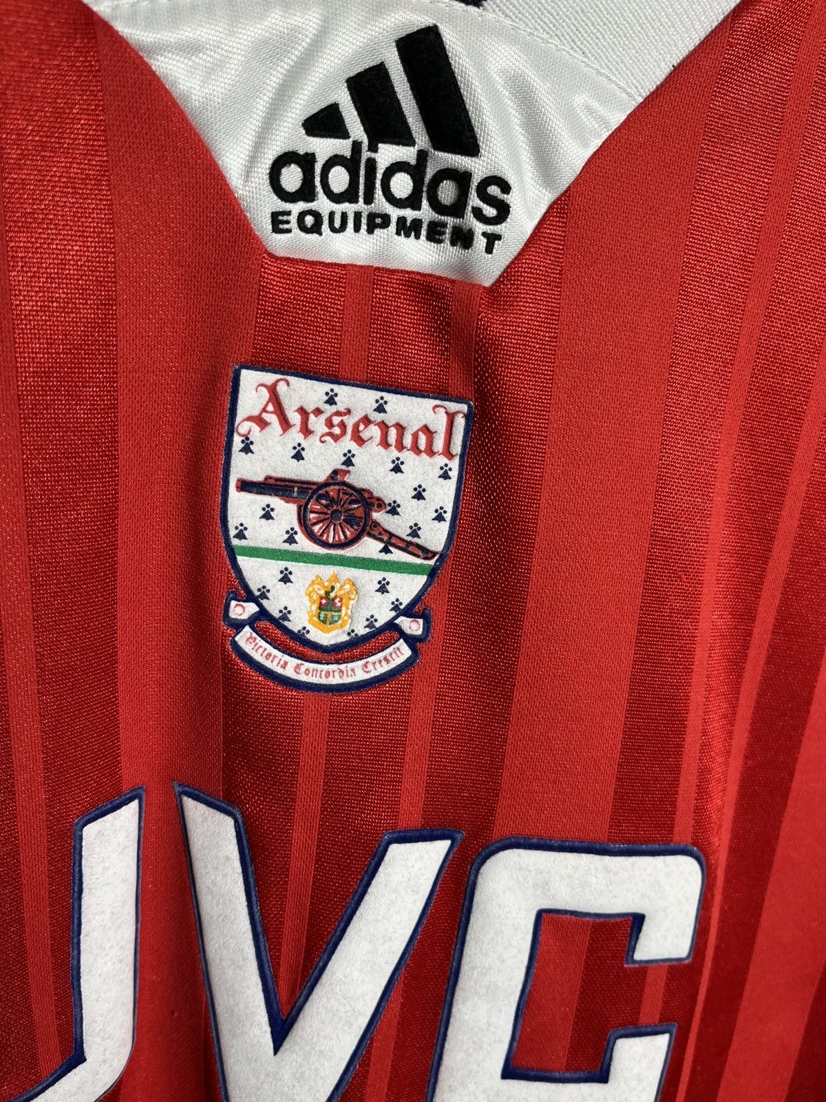 Sports Specialties 1992-1994 Arsenal Home Football Shirt JVC Adidas Red Jersey Size US L / EU 52-54 / 3 - 3 Thumbnail