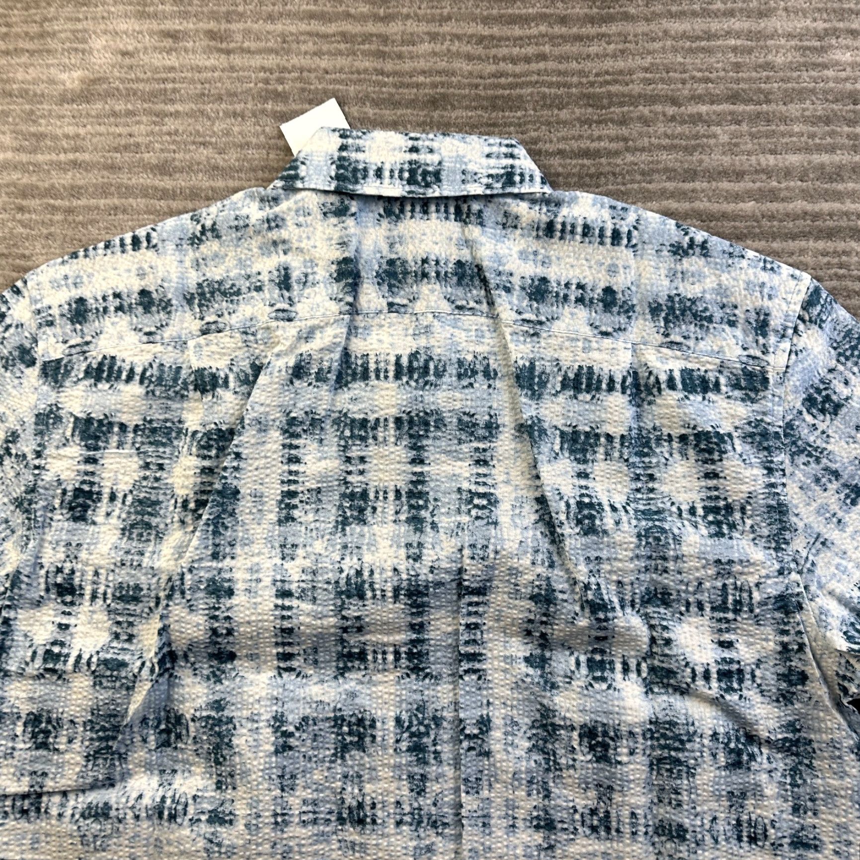 Tori Richard Tori Richard Shirt Mens Small Puckered Seersucker Geometric Hawaiian NEW Size US S / EU 44-46 / 1 - 4 Thumbnail