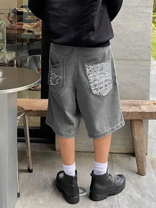 Japanese Brand VINTAGE RETRO 90s drip street shorts jorts Size US 30 / EU 46 - 2 Thumbnail
