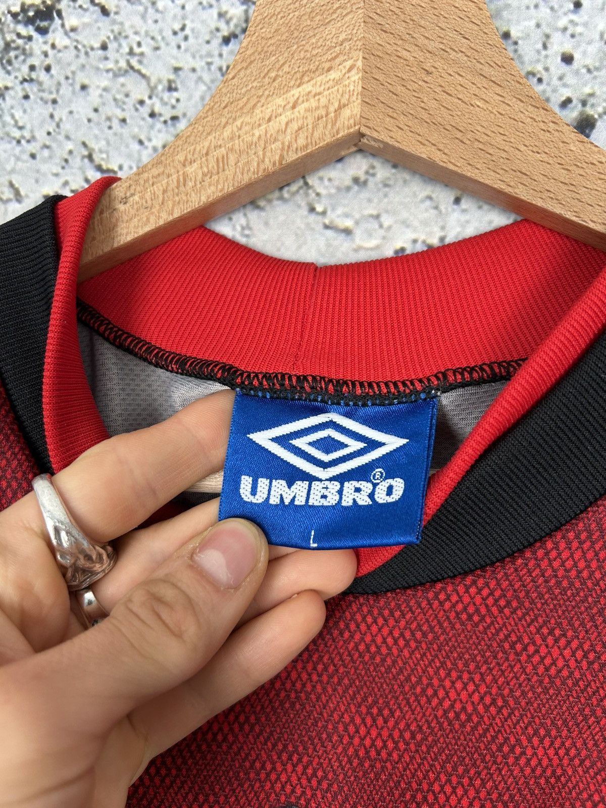 Umbro Vintage Manchester United Umbro 90s Soccer Jersey Football Size US L / EU 52-54 / 3 - 6 Thumbnail