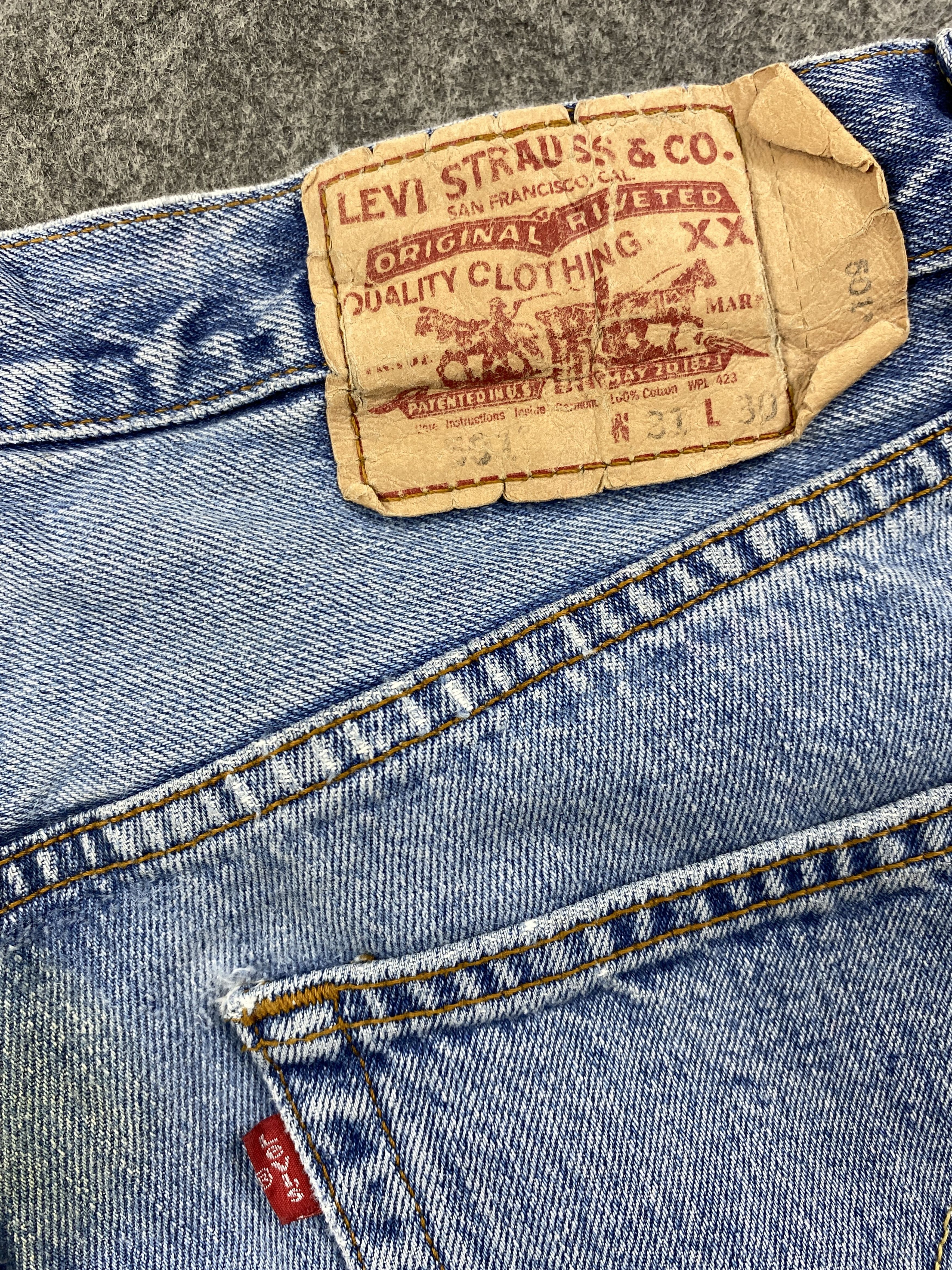 Japanese Brand Blue Vintage Levi's 501 Jeans 30x29.5 Denim -JN1519 Size US 30 / EU 46 - 10 Thumbnail
