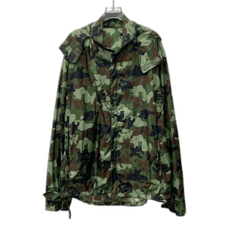 Louis Vuitton Louis Vuitton Green Camouflage Hooded Jacket Size US XXL / EU 58 / 5 - 1 Thumbnail