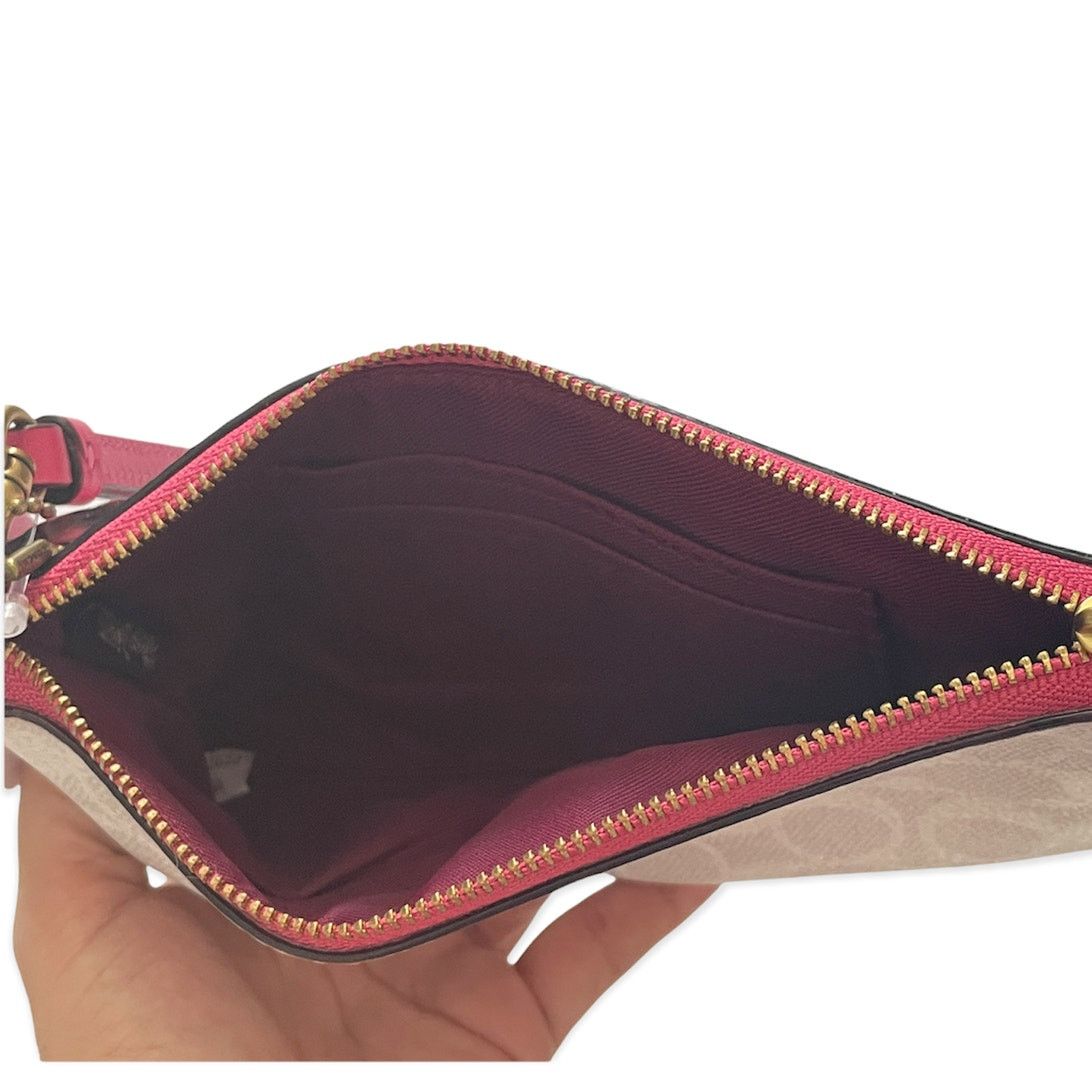 Coach Coach SMALL WRISTLET IN BLOCKED SIGNATURE CANVAS Size ONE SIZE - 4 Thumbnail