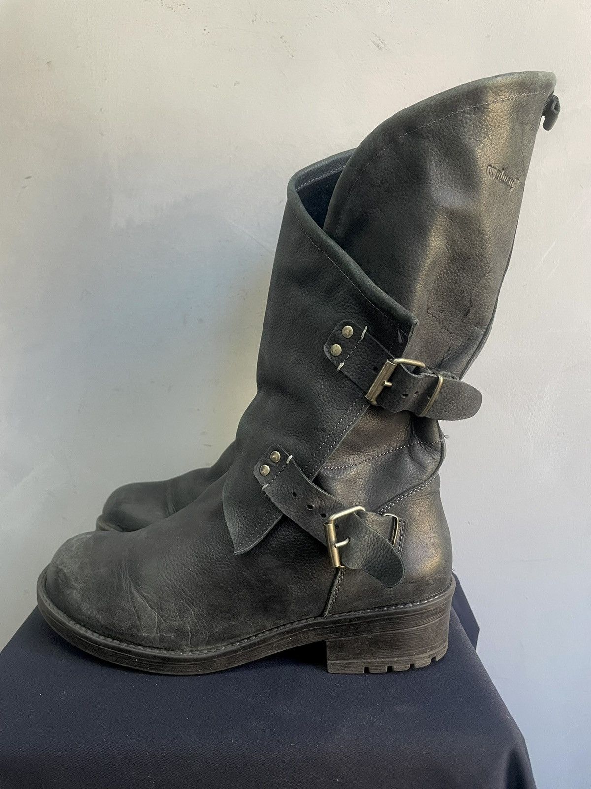 Belted margiela style Moto High top Boots undercover 90’s