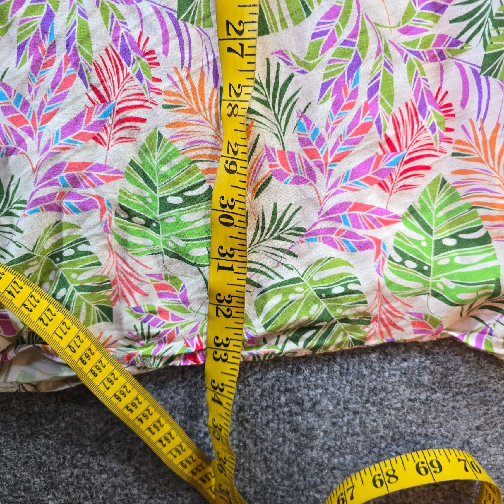 UNTUCKit Untuckit Dress Womens Size 12 Green Pink Tropical Leaves Monstera Aloha Resort Button Shirt Dress Cap Sleeve Knee Length Casual Womens Size XL / US 12-14 / IT 48-50 - 6 Thumbnail