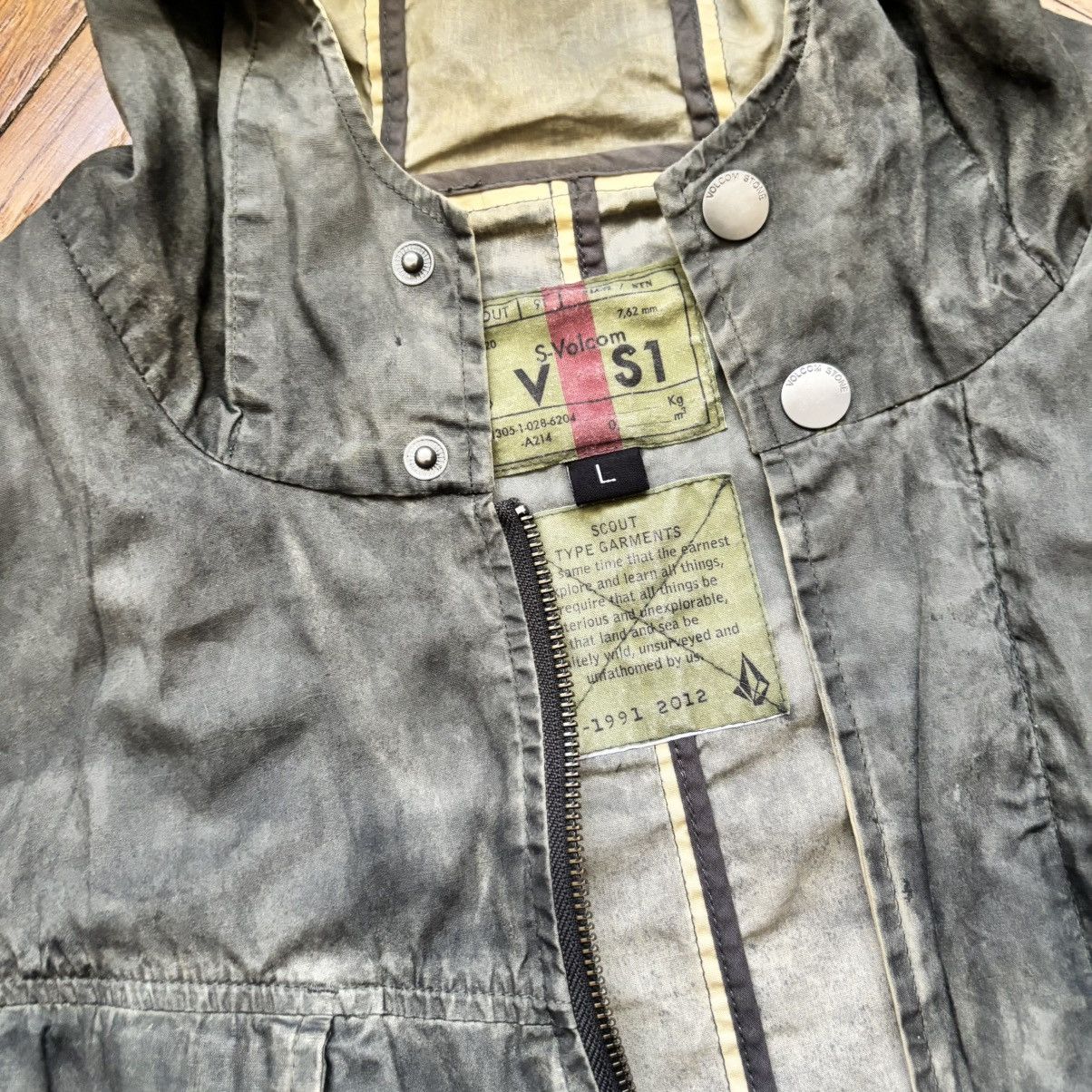 Volcom Last Drop‼️Avant-Garde Washed Volcom Military Jacket Y2K Size US L / EU 52-54 / 3 - 5 Thumbnail