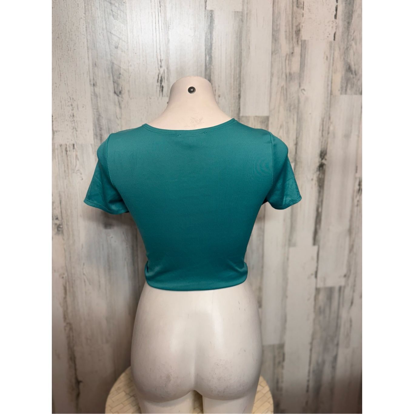 Other Love J Teal Ruched Front Crop Top – Size M Size M / US 6-8 / IT 42-44 - 6 Thumbnail