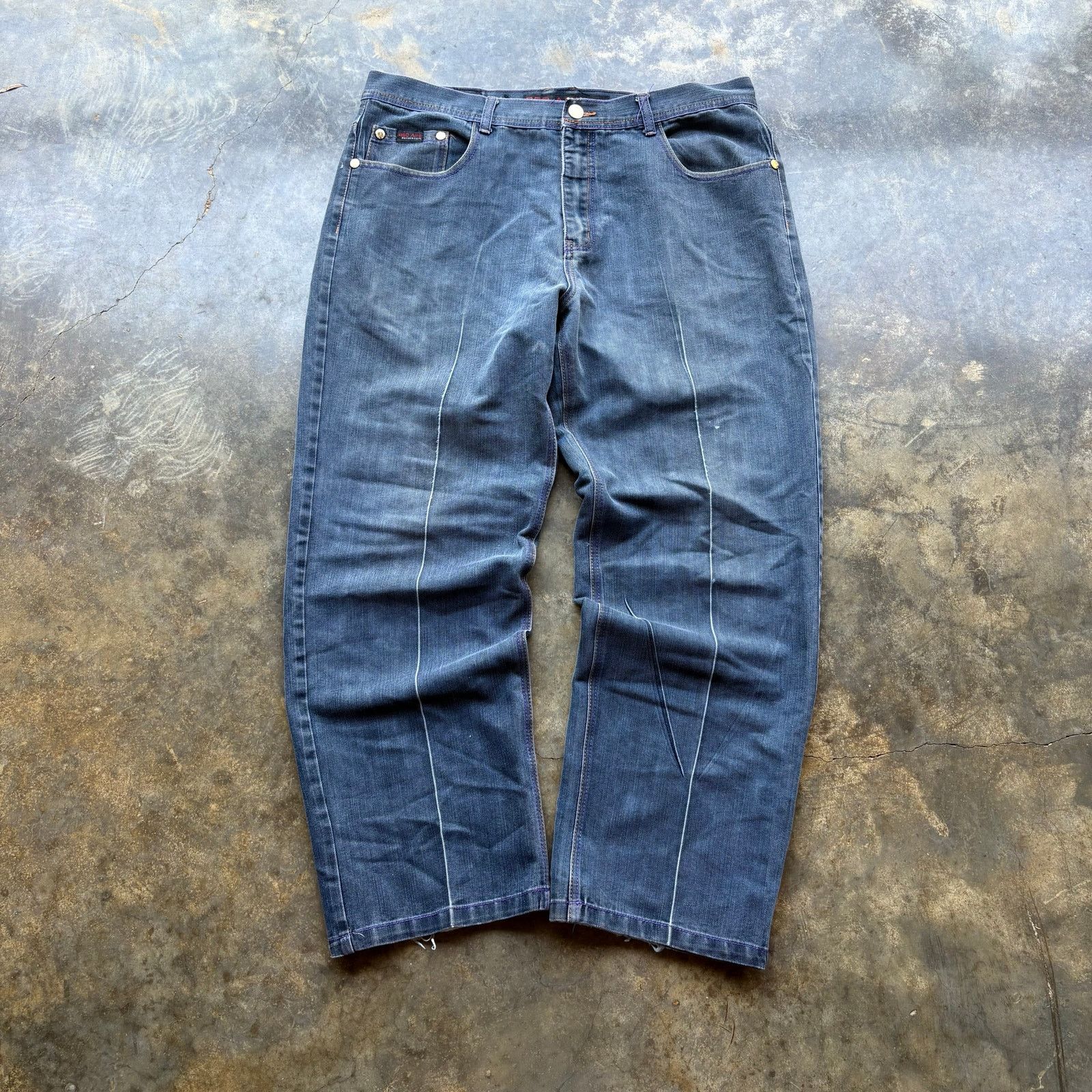 Southpole Vintage Baggy Faded Red Ape Essential Skater Jeans Size US 40 / EU 56 - 3 Thumbnail