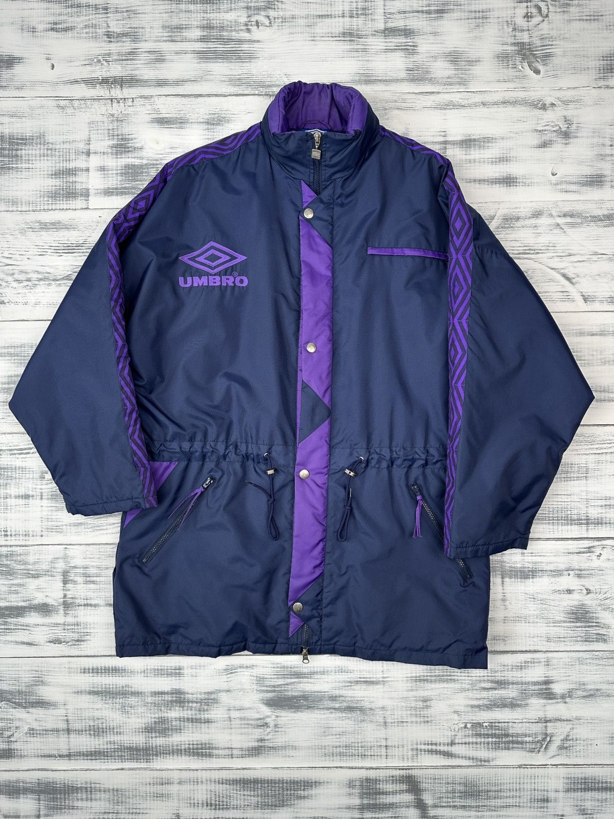 Umbro 90s UMBRO Football Bench Coat Jacket Men’s Blue/Purple XL Size US XL / EU 56 / 4 - 1 Thumbnail
