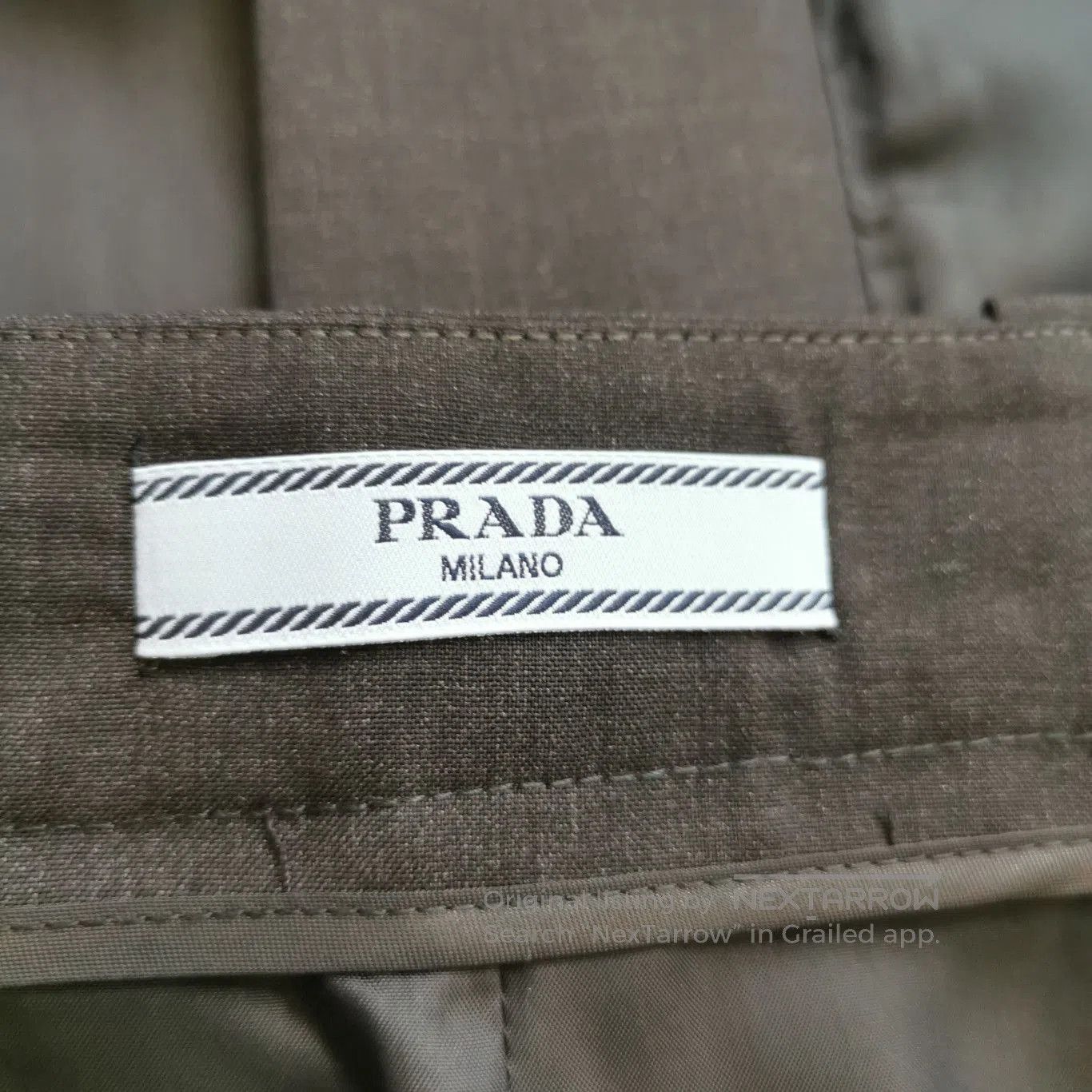 Prada Prada Black Wool Zip Midi Skirt . Size 35" - 5 Thumbnail