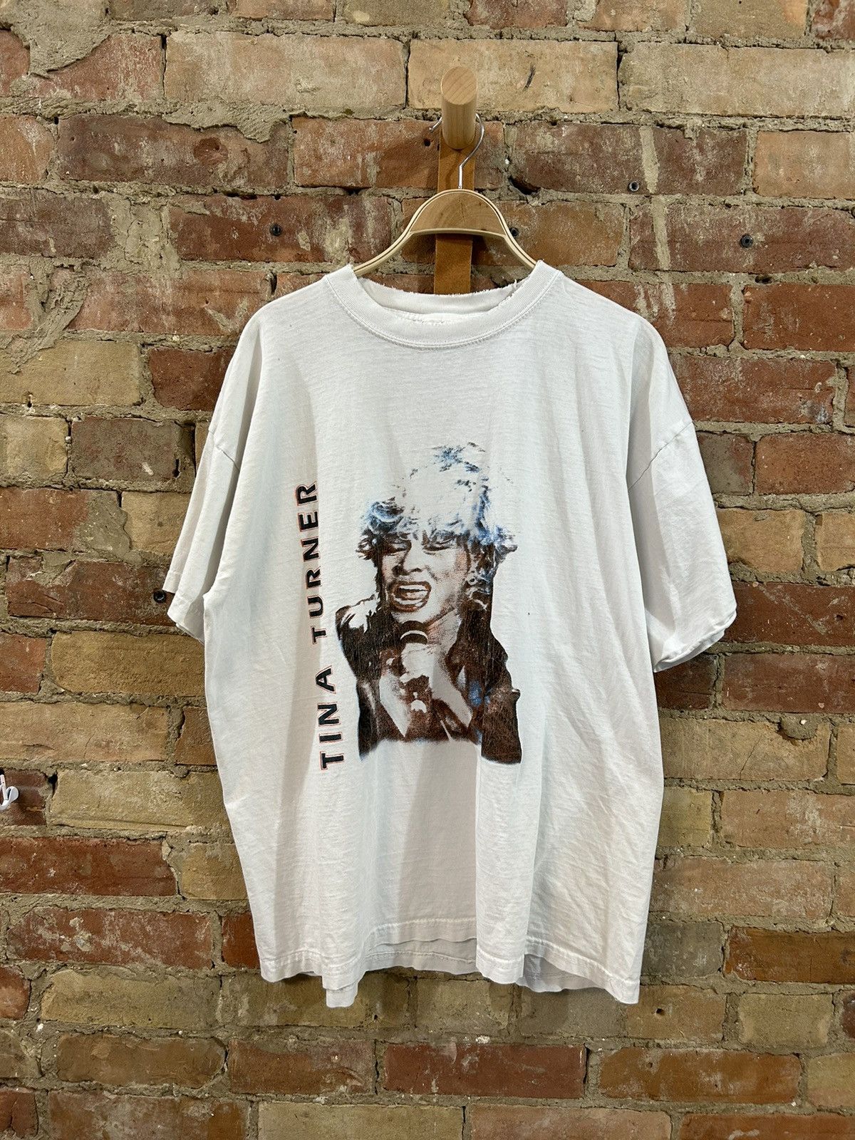 image of Band Tees x Vintage 2000 Tina Turner One Last Time Tour Tee in White, Men's (Size XL)