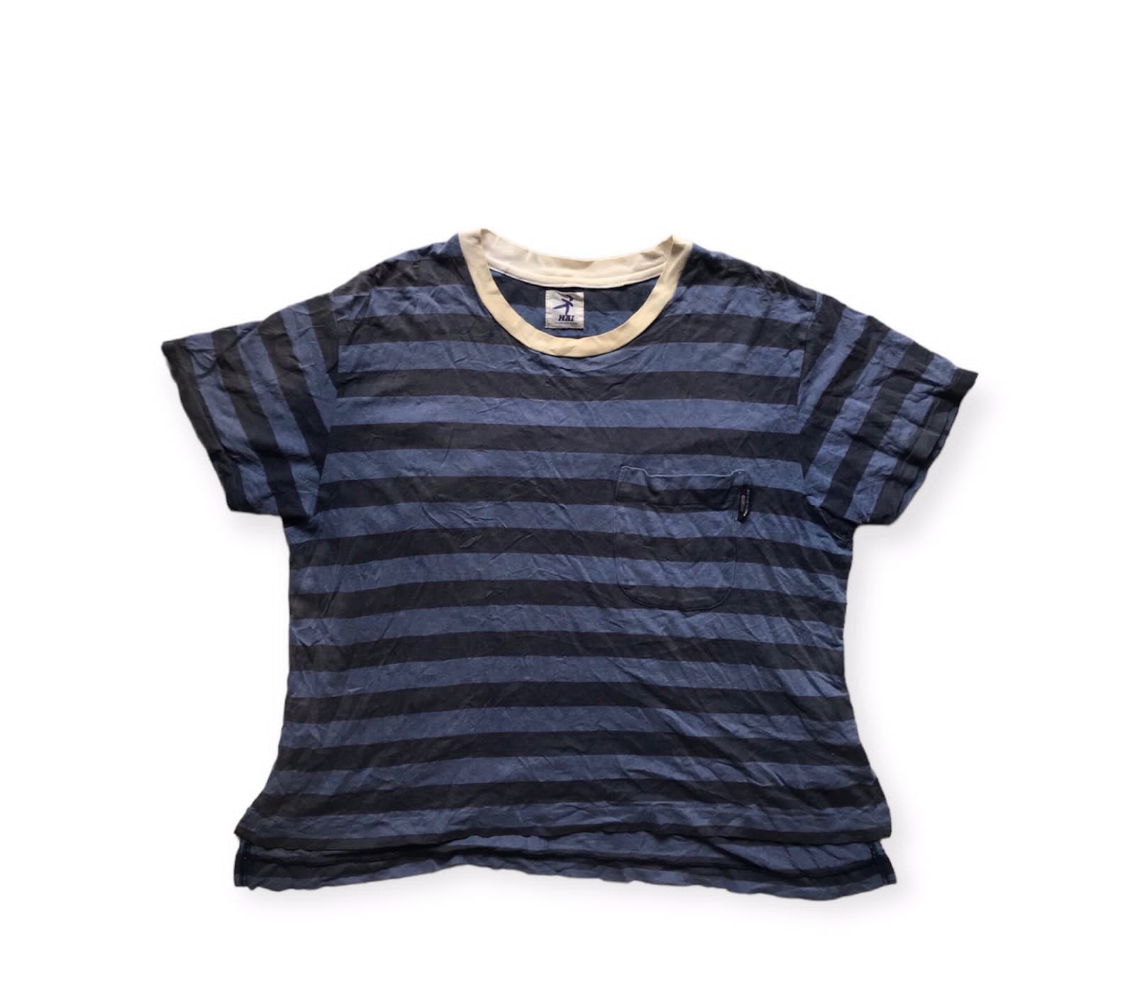 image of Hai Sporting Gear By Issey Miyake Striped Pocket in Blue, Men's (Size Large)