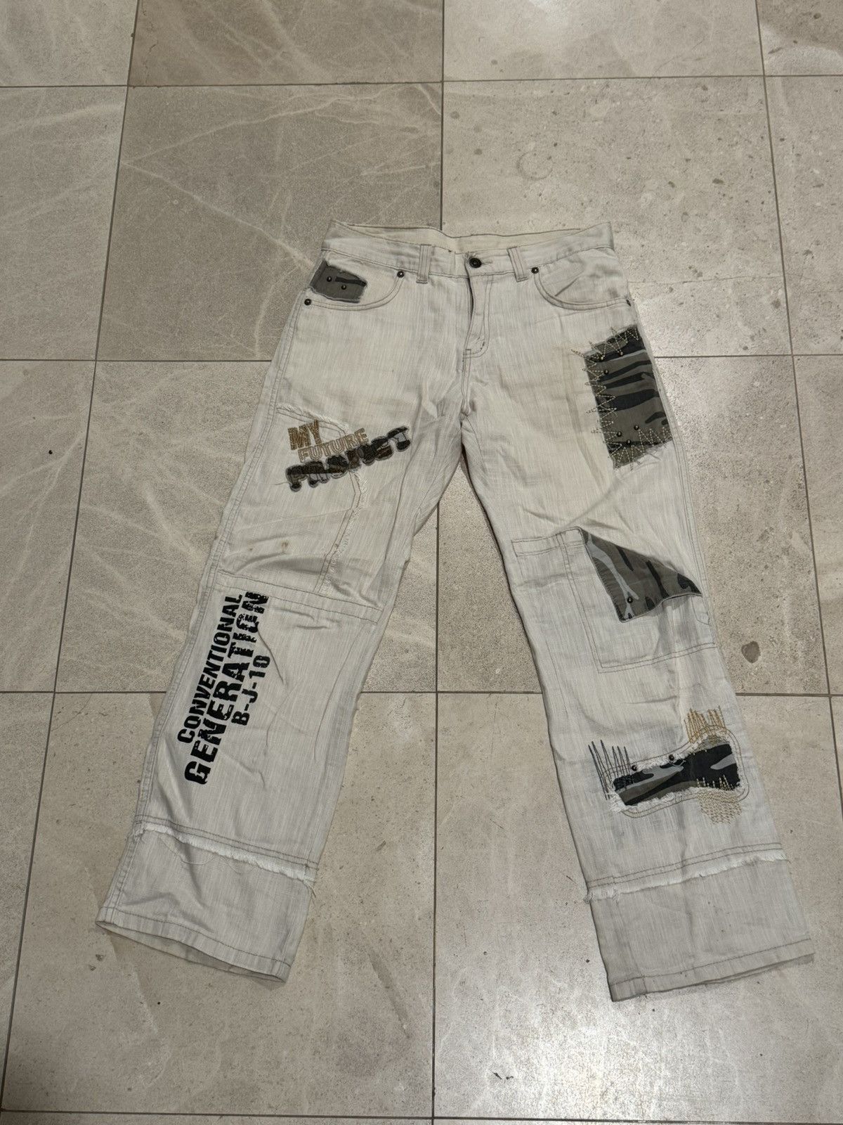 Vintage crazy vintage reworked pants Size US 31 - 1 Thumbnail