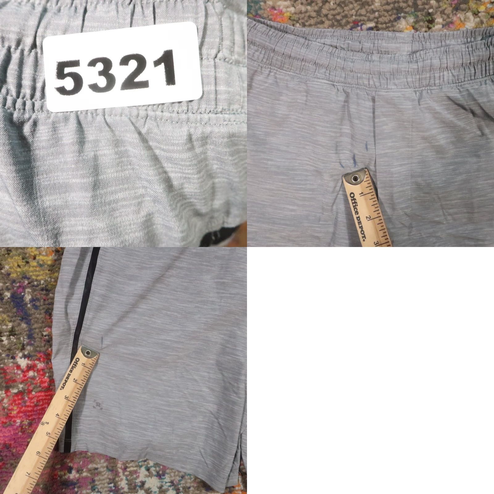 Lululemon Lululemon Pace Breaker Lined Shorts Mens M Gray Athletic Performance Pocketed Quick Dry Breathable Size US 31 - 9 Thumbnail