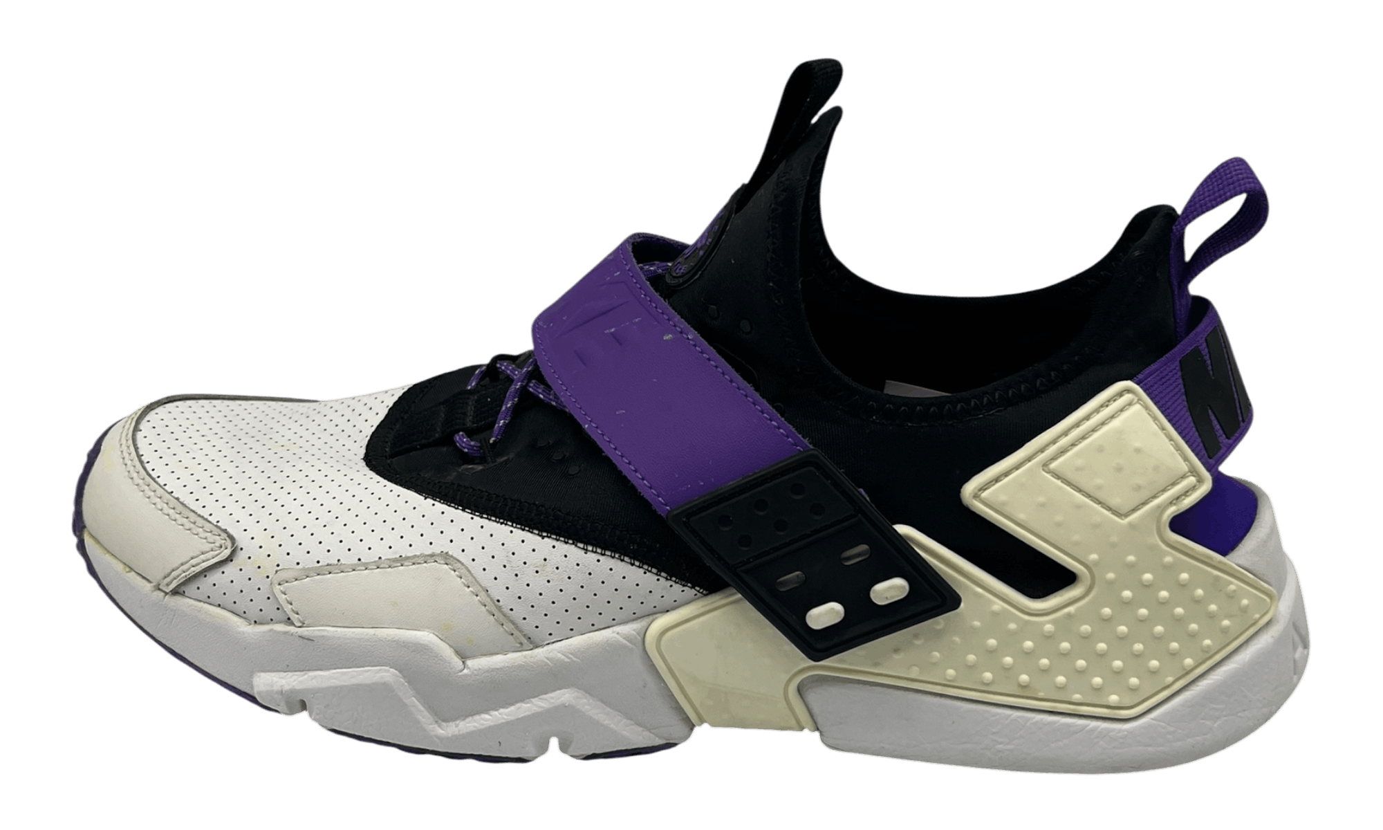 Nike Air Huarache Drift White Black Hyper Grape (PreOwned) (No Bo Size US 11 / EU 44 - 1 Thumbnail