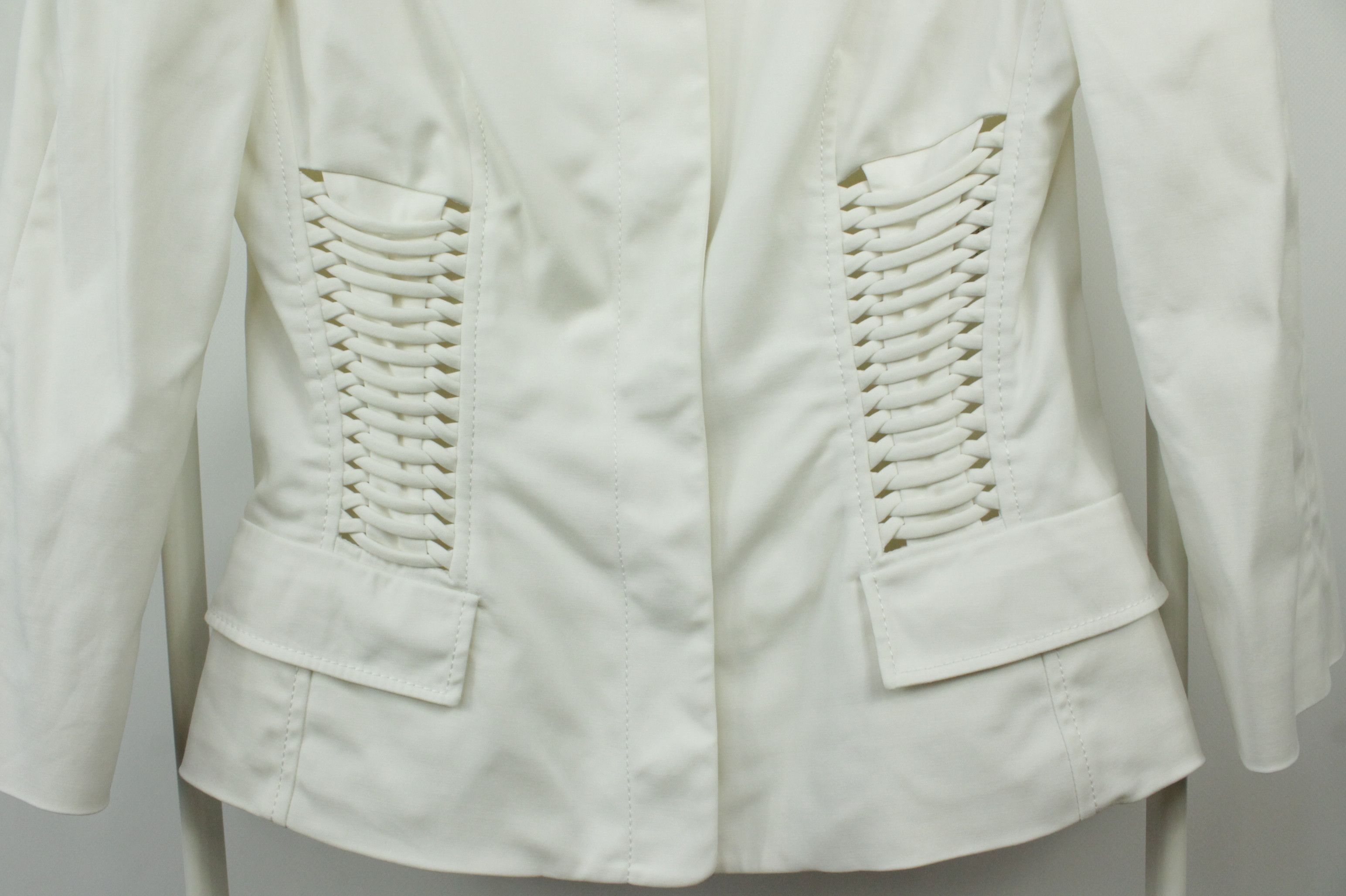 Versace Gianni Versace White Stretch Cotton Tailored Pants Suit Wmns Size XS / US 0-2 / IT 36-38 - 5 Thumbnail