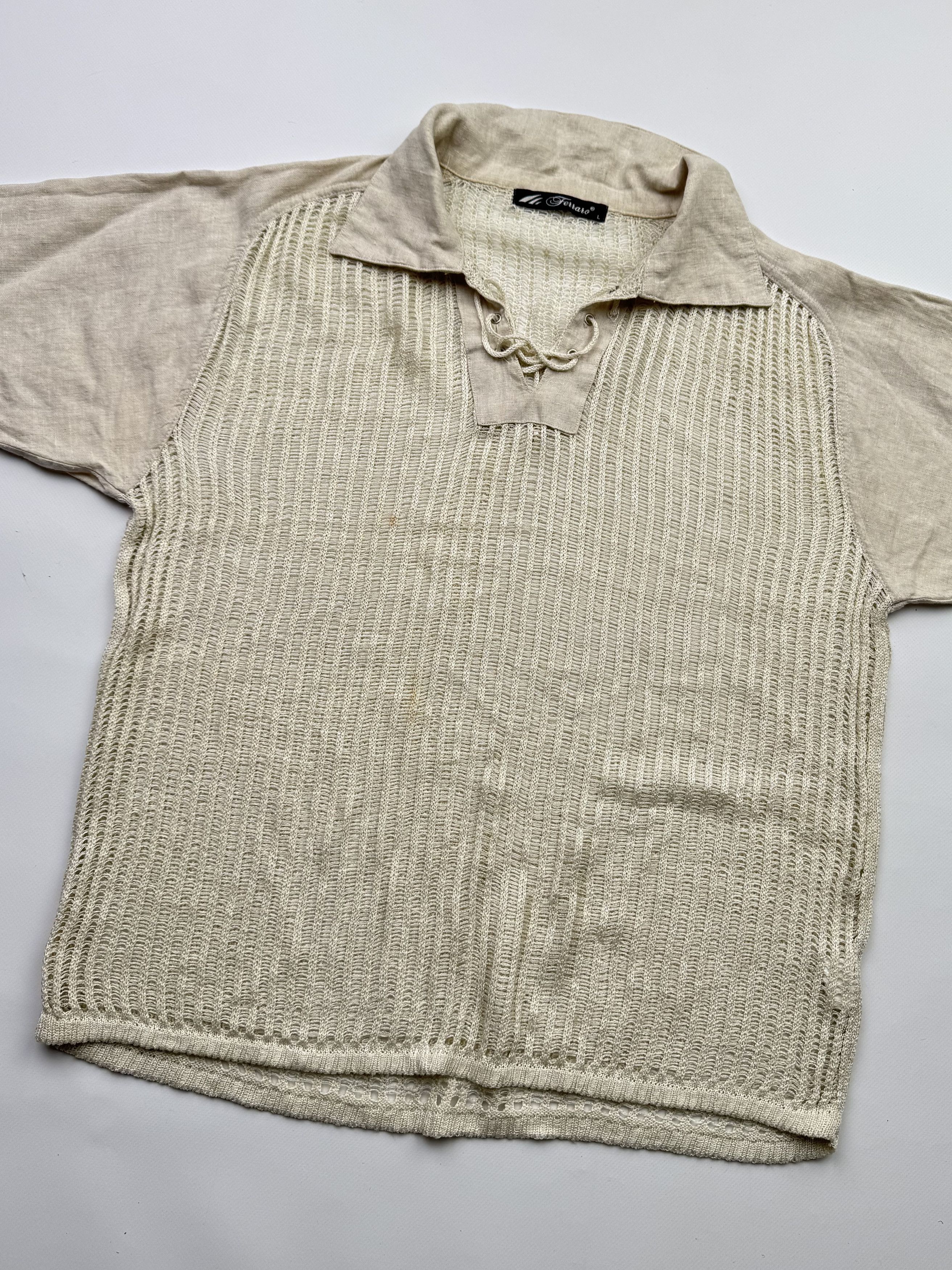 Japanese Brand Vintage Mesh Retro Polo T-Shirt B501(V240)E2 Size US L / EU 52-54 / 3 - 2 Thumbnail