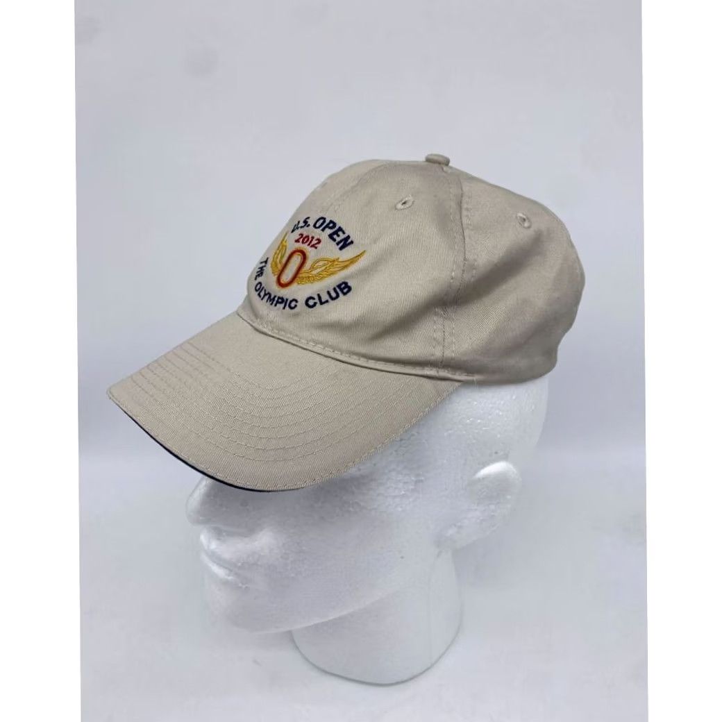 Vintage US Open Golf Hat Men Tan Khaki Adjustable Olympic Club Dad Cap USGA Size ONE SIZE - 2 Thumbnail