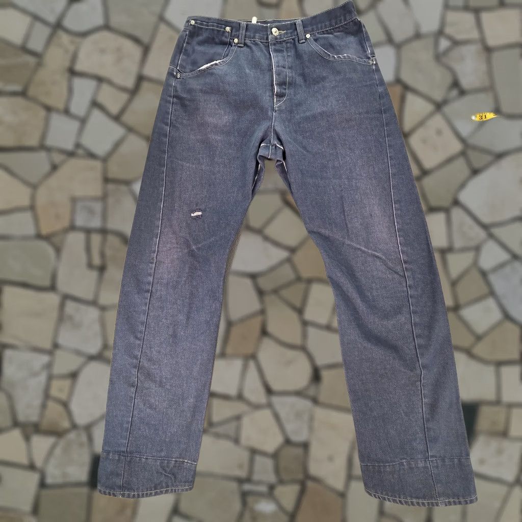 Levi's Levi's Jeans Mens Blue Medium Wash Straight 29x30 Distressed Pockets Button Denim VTG? Size US 29 - 1 Thumbnail