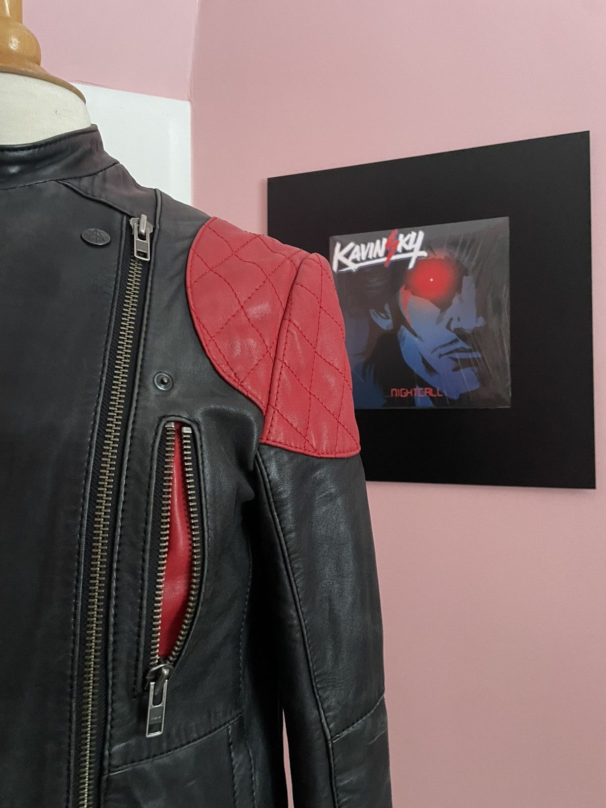 Kid Cudi × Surface To Air 2011 Surface to Air x Kid Cudi Mr. Rager Fire Leather Jacket Size US L / EU 52-54 / 3 - 6 Thumbnail