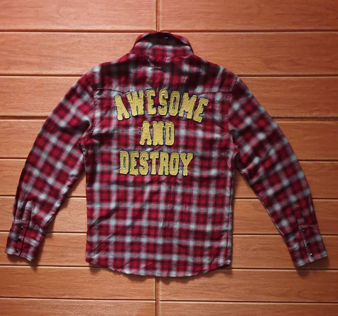 JACKROSE 🔥JACK ROSE Checkered Red Western Shirt Size US M / EU 48-50 / 2 - 12 Thumbnail