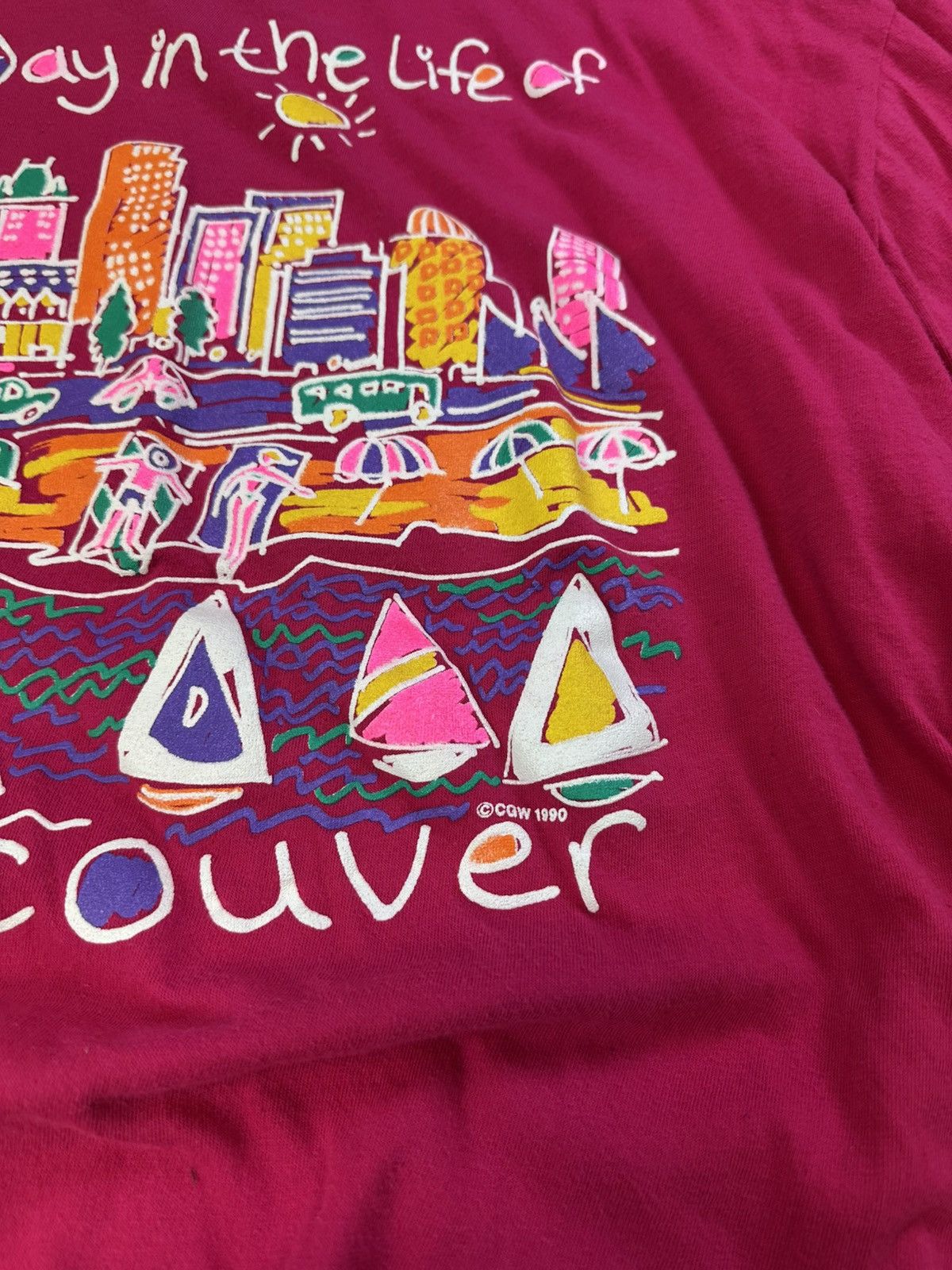 Vintage vintage 90s vancouver day in the life tourism graphic tee XL Size US XL / EU 56 / 4 - 3 Thumbnail