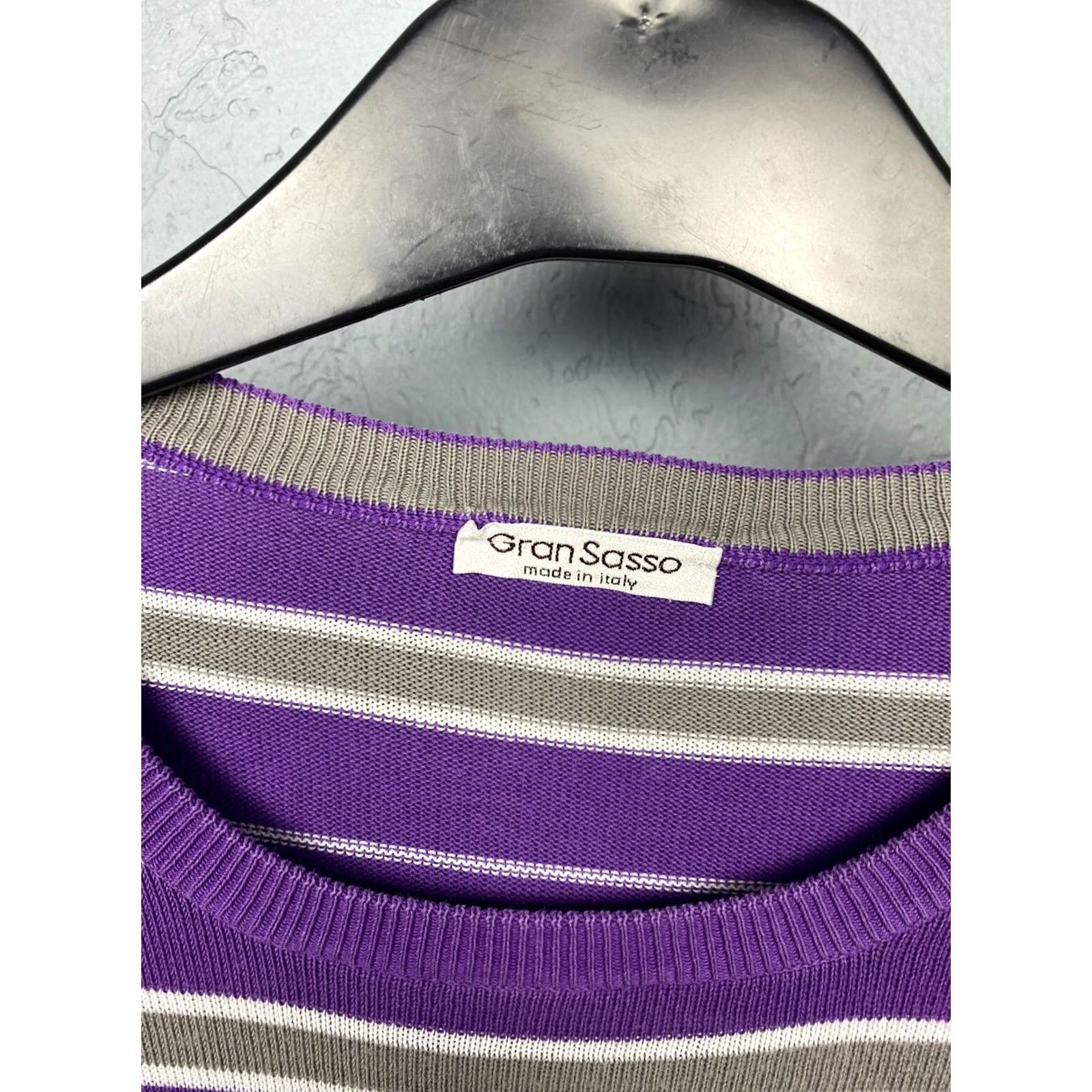 Gran Sasso Gran Sasso Mens Knit Sweater Shirt XL Crew Neck Wool Multicolor Pullover Mens Size US XL / EU 56 / 4 - 3 Thumbnail